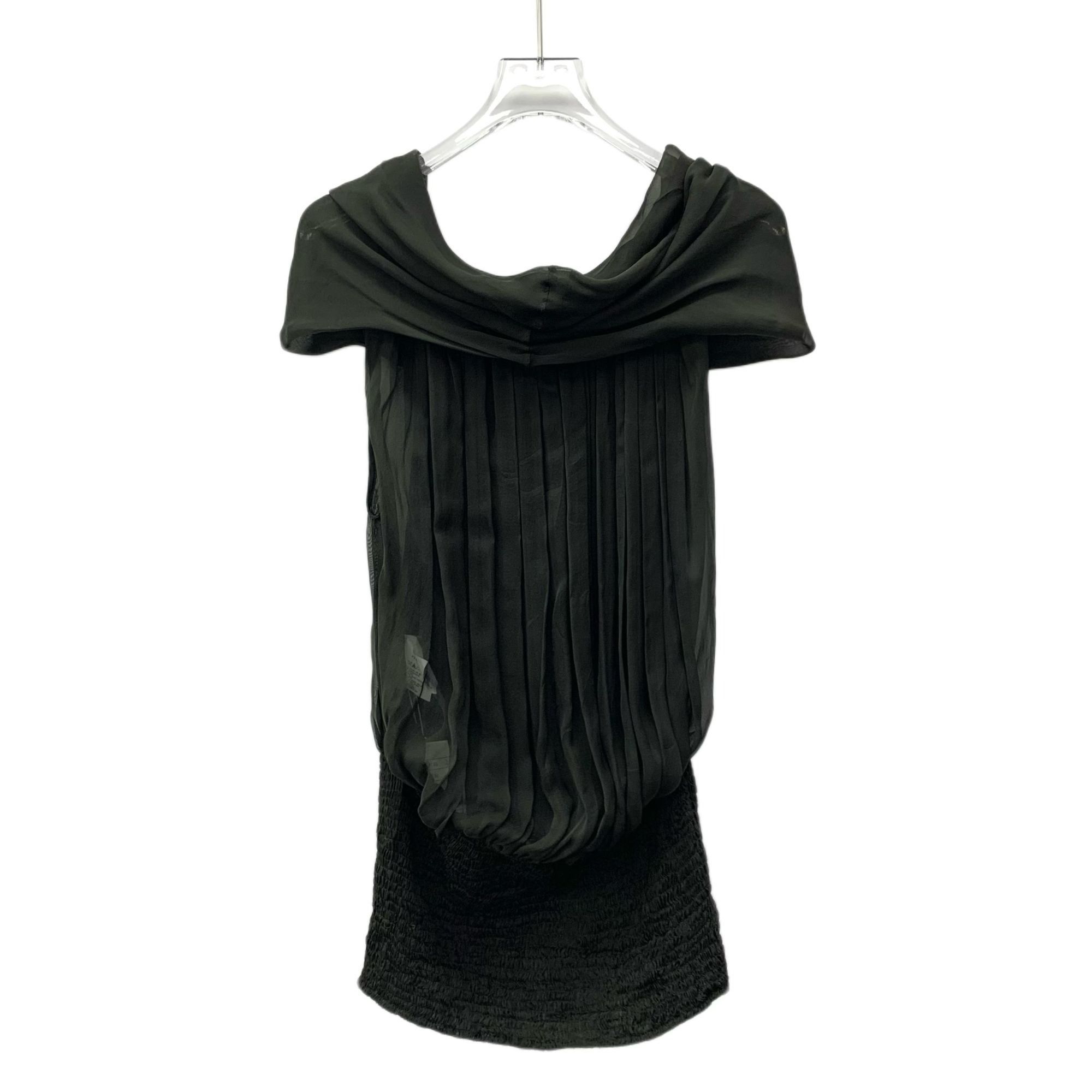 Fendi Fendi Dark Green Pleated One-Shoulder Sleeveless Mulberry Si Size S / US 4 / IT 40 - 7 Thumbnail