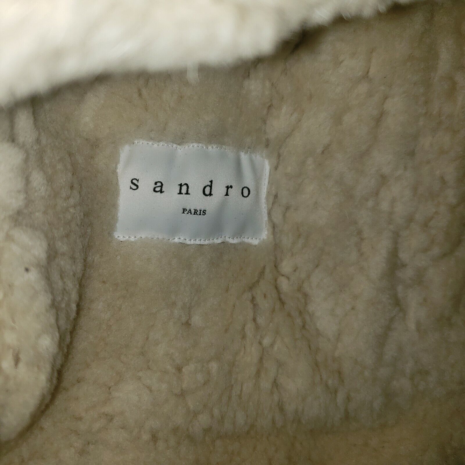 Sandro SANDRO Paris Mens Double Breasted Shearling Sheepskin Coat Size US S / EU 44-46 / 1 - 6 Thumbnail