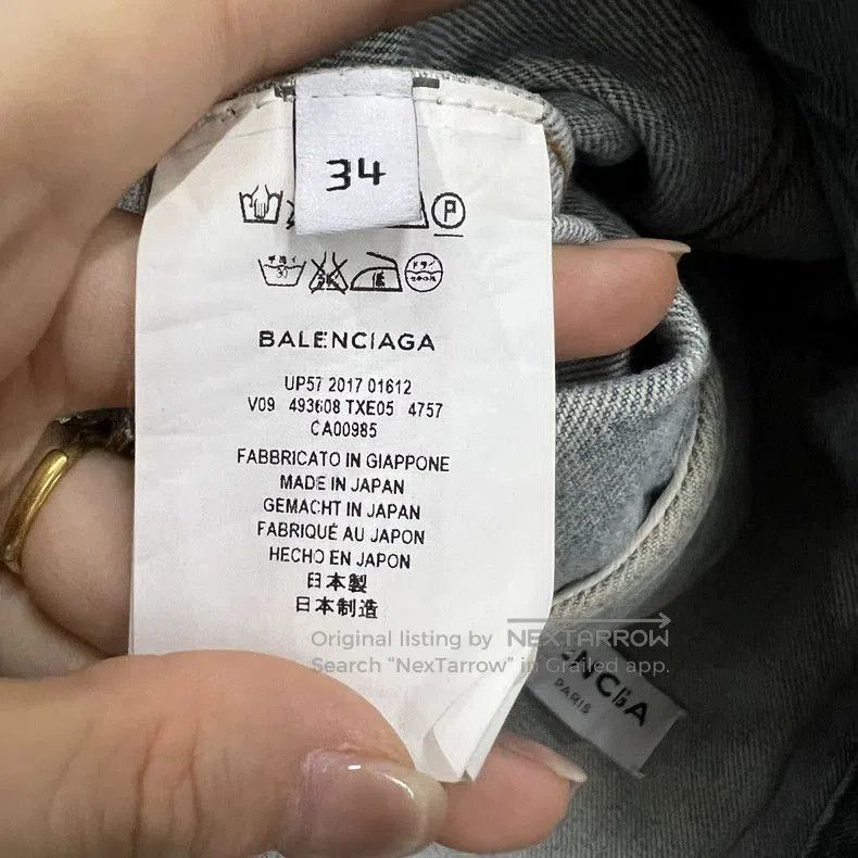 Balenciaga Balenciaga Logo Washed Denim Jacket. Size US XS / EU 42 / 0 - 4 Thumbnail