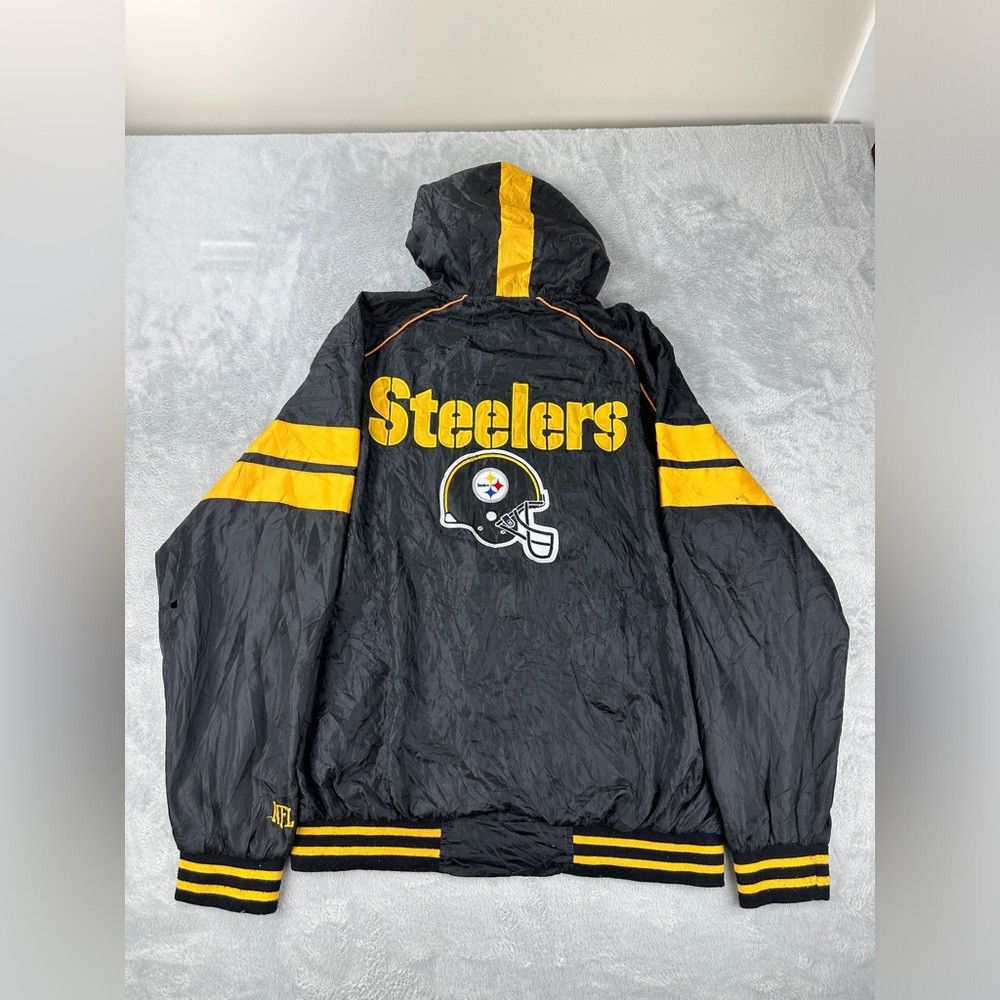 NFL Pittsburgh Steelers Full zip black jacket men's size XXL Size US XXL / EU 58 / 5 - 1 Thumbnail