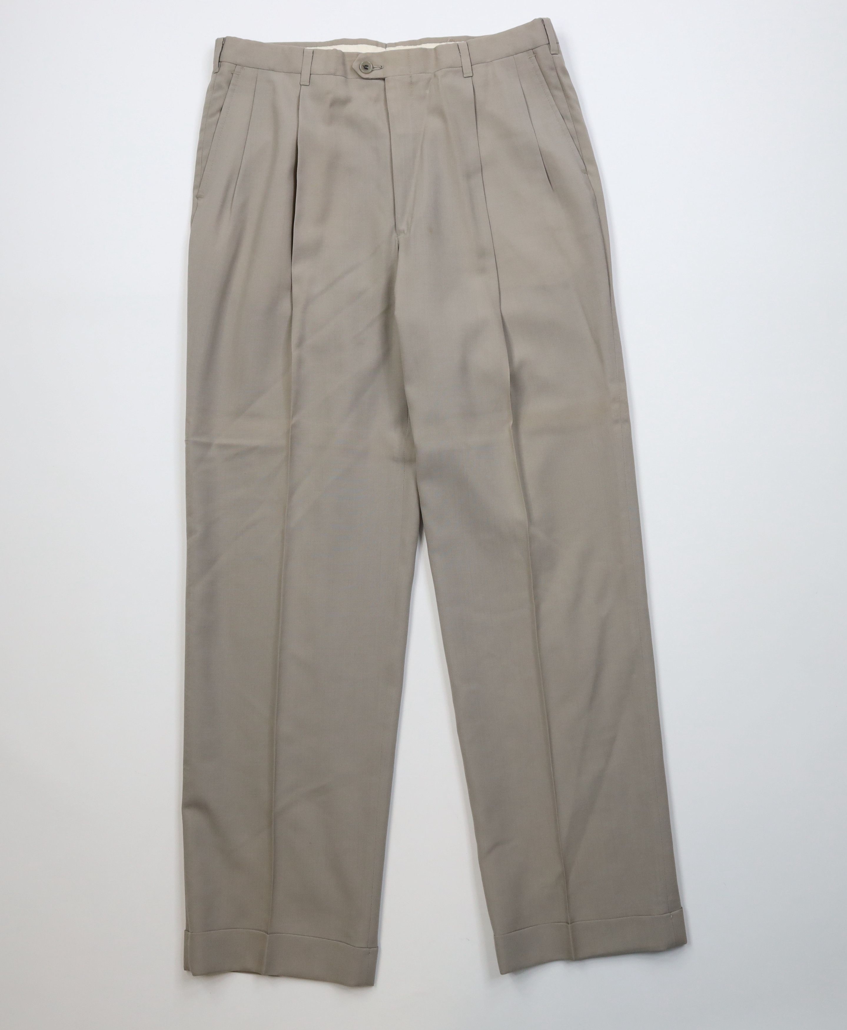 Christian Dior Monsieur Vintage 90s Christian Dior Wool Wide Leg Chino Pants USA Size US 32 / EU 48 - 1 Thumbnail