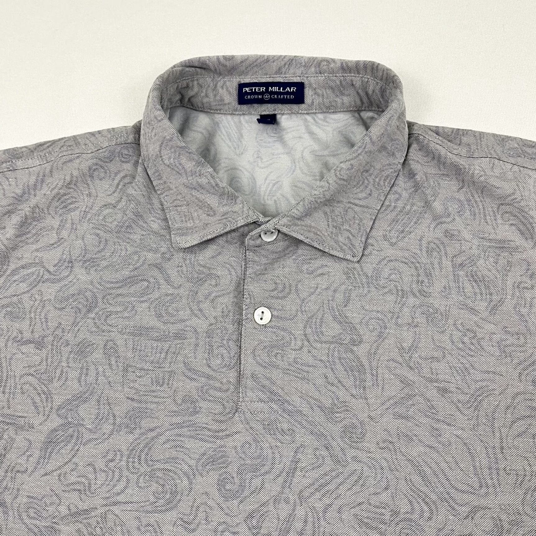 Peter Millar Peter Millar Crown Crafted Polo Shirt Mens XL Gray Wine Performance Golf Preppy Size US XL / EU 56 / 4 - 2 Thumbnail