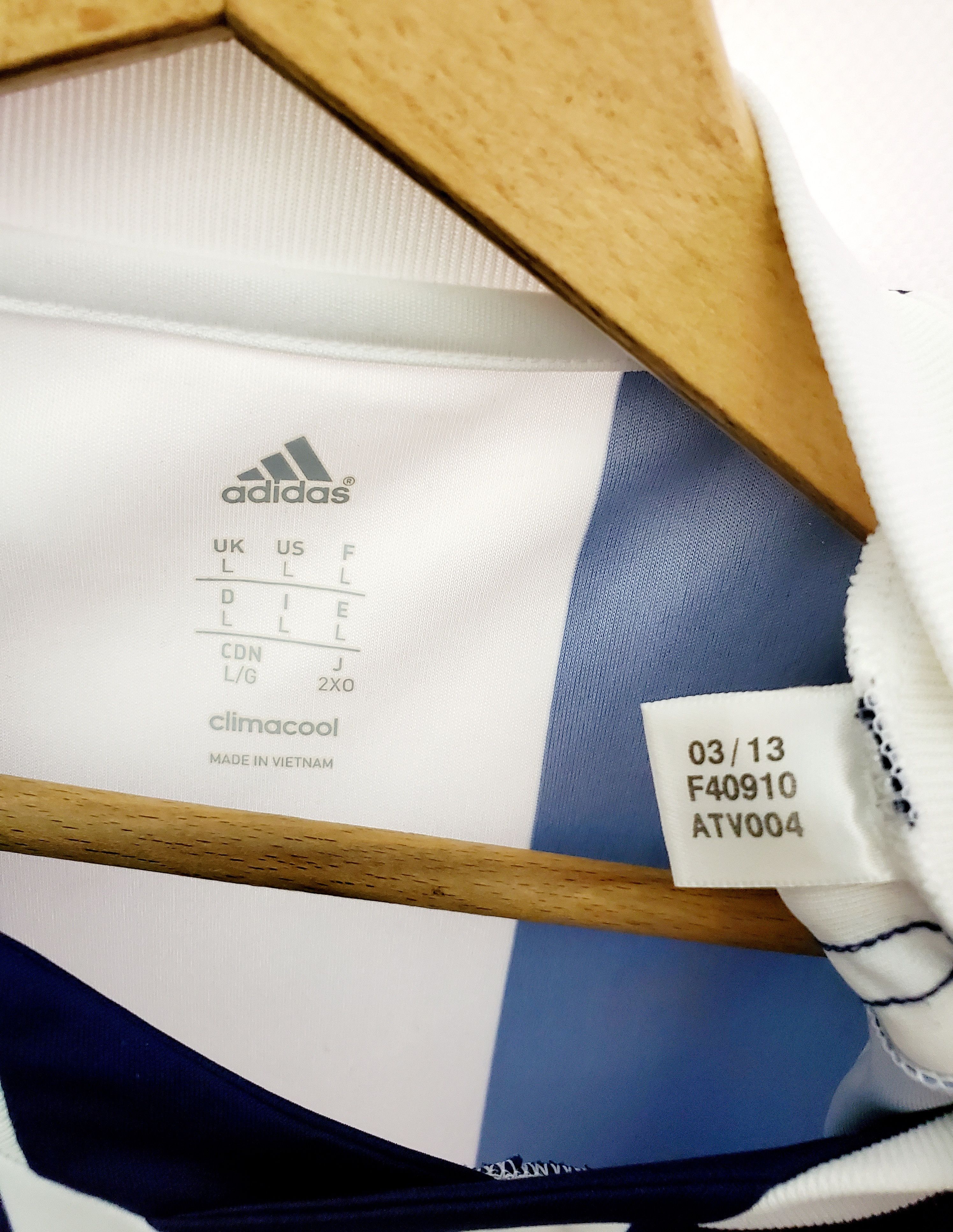 Adidas WEST BROMWICH JERSEY 2013 2014 HOME Jersey perfect condition Size US L / EU 52-54 / 3 - 3 Thumbnail