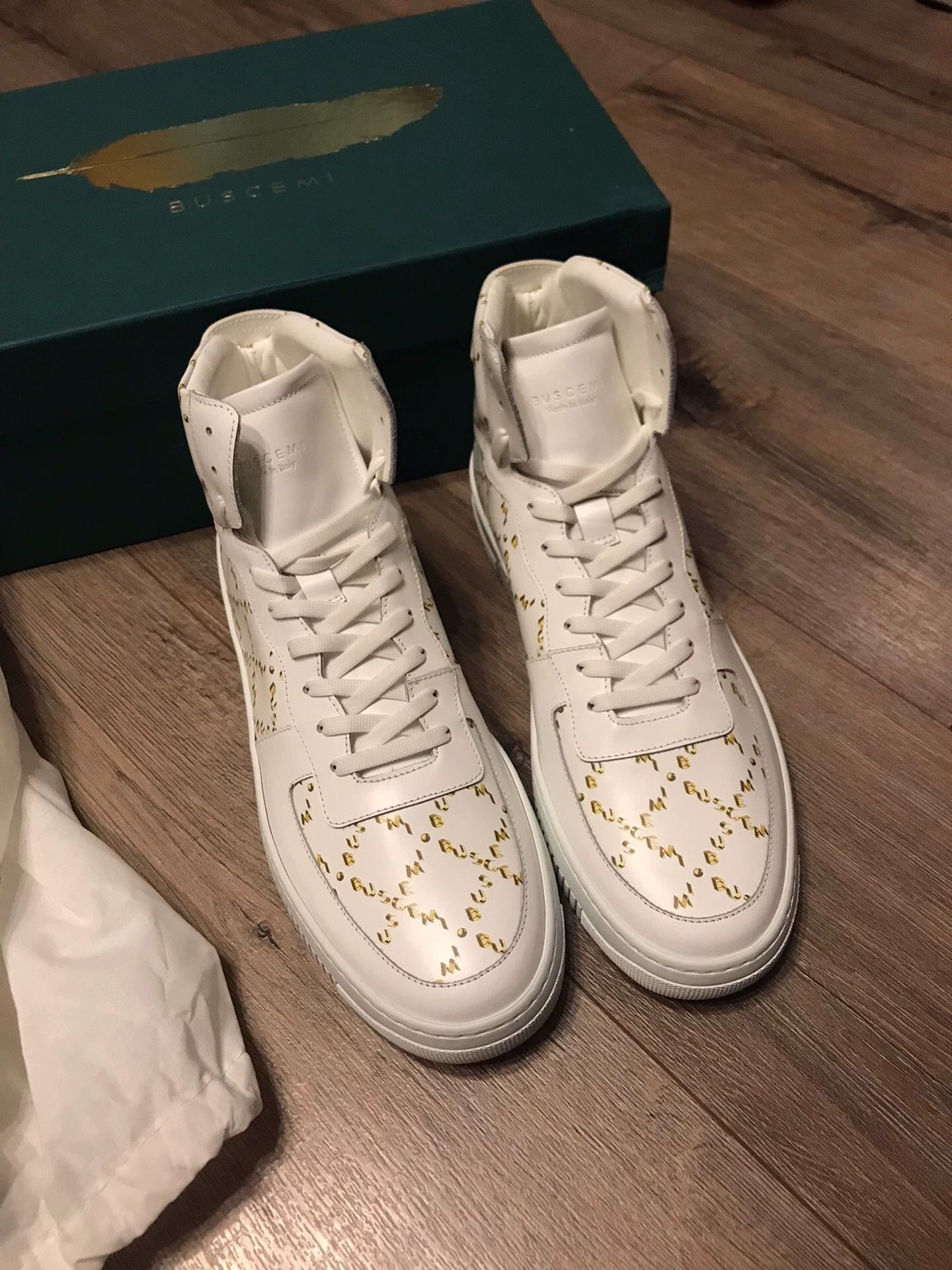 Burberry Buscemi High-Top Leather Allover Print Sneaker 42 New Size US 9 / EU 42 - 1 Thumbnail