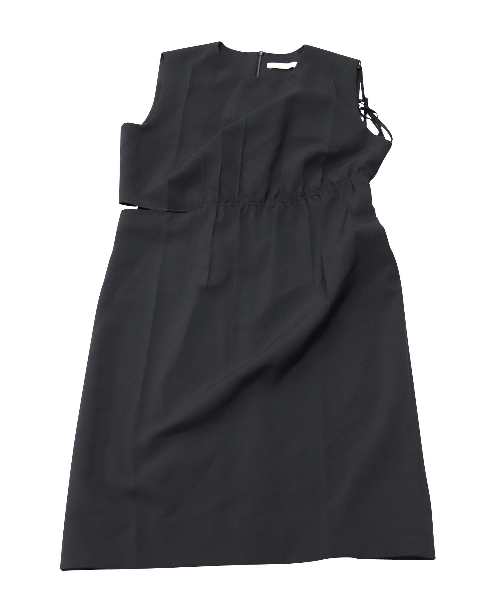 Helmut Lang Helmut Lang Slash Waist Shift Dress in Black Polyester Size XS / US 0-2 / IT 36-38 - 1 Thumbnail