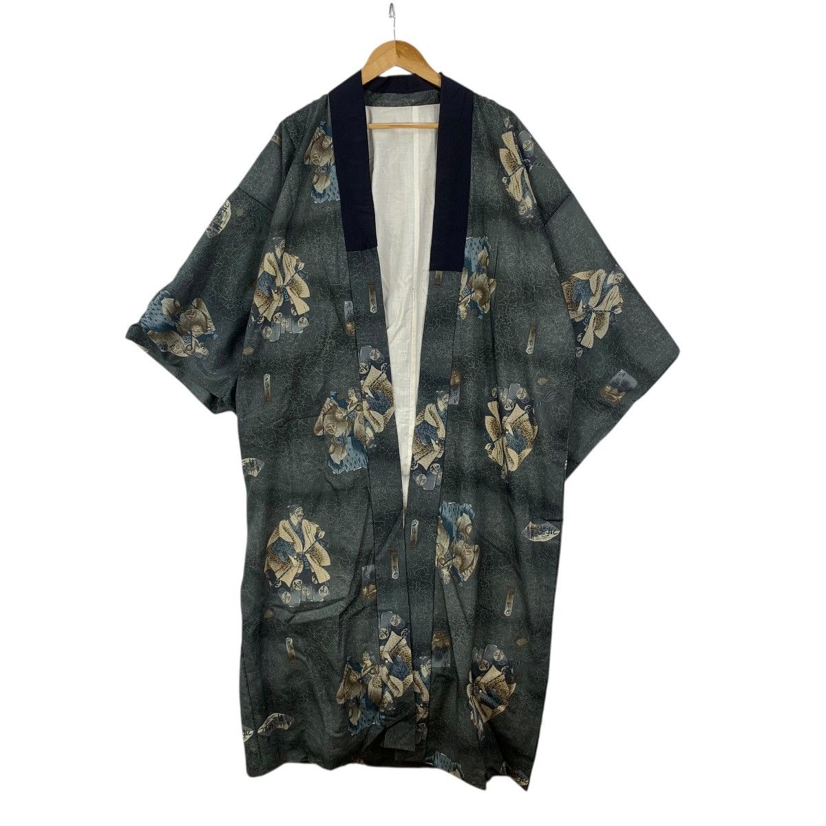 Vintage Vintage 70s KIMONO JAPAN GEISHA Samurai AOP Sukajan Coat Size L / US 10 / IT 46 - 1 Thumbnail