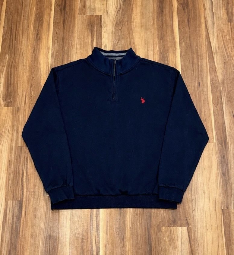 U.S. Polo Assn. U.S. Polo Assn Navy Blue Quarter Zip Sweatshirt Size US XL / EU 56 / 4 - 1 Thumbnail