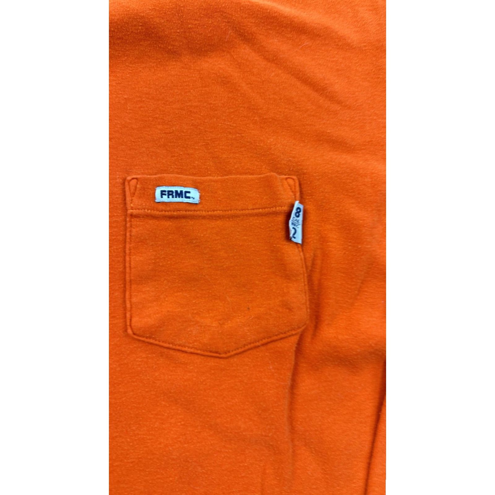 Vintage Tyndale Mens 2XL Orange Long Sleeve Crew Neck Pocket Workwear Shirt Size US XXL / EU 58 / 5 - 4 Thumbnail