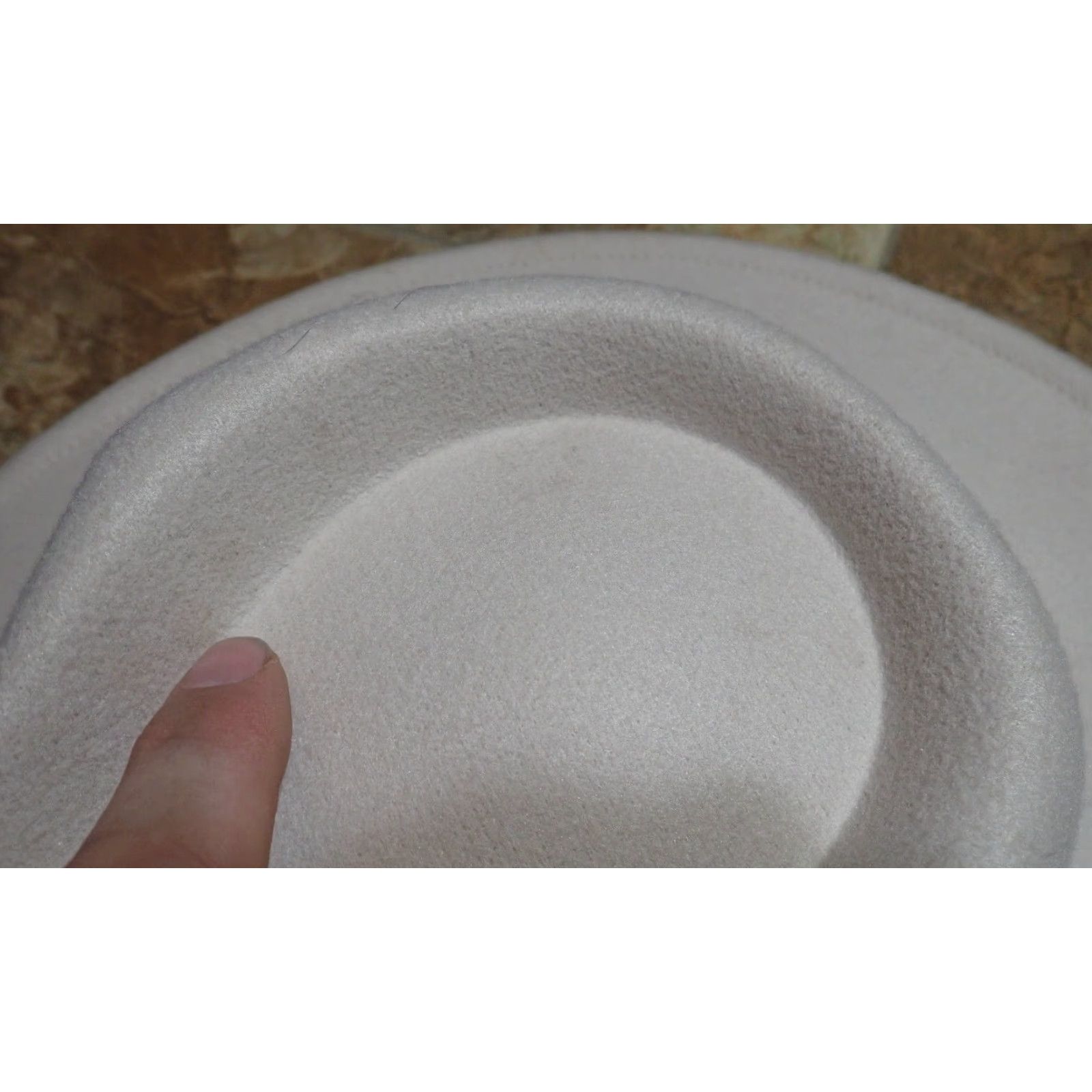 FELT Vegan Felt Fedora Rancher Creamy Ivory Western Hat Adult Unisex One Size Size ONE SIZE - 7 Thumbnail