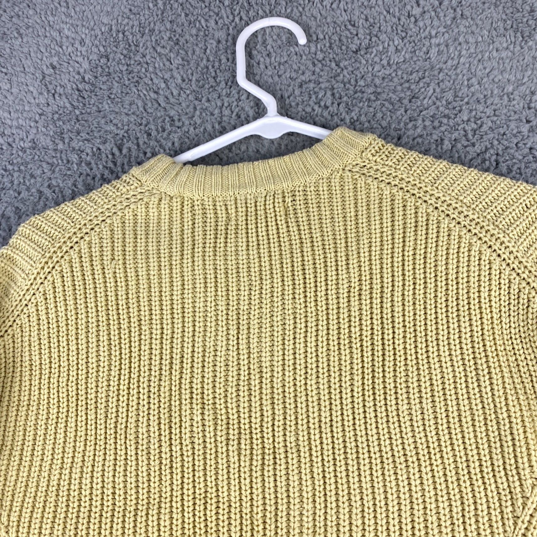 Vintage La Hearts Lightweight Knit Crop Sweater Women's Size S Yellow Modern Long Sleeve Size S / US 4 / IT 40 - 7 Thumbnail