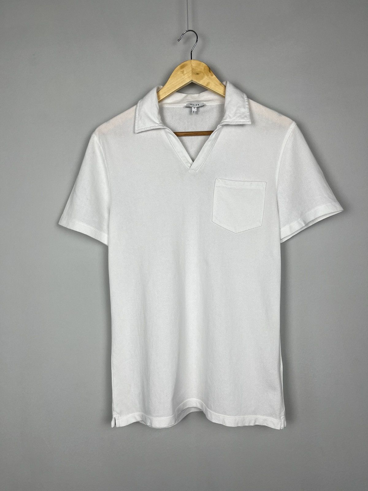 Reiss Reiss Owen Airtech Open Collar Luxury Polo Tee Shirt Size US S / EU 44-46 / 1 - 1 Thumbnail