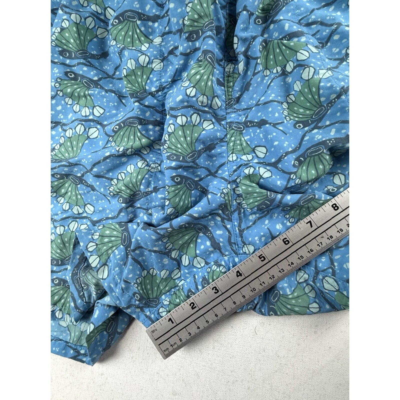 Patagonia Patagonia Shorts Men XL Blue Baggies Longs Hexy Fish Drawstring Pockets Logo Nylon Polyester Swim Trunks Size US 36 / EU 52 - 5 Thumbnail