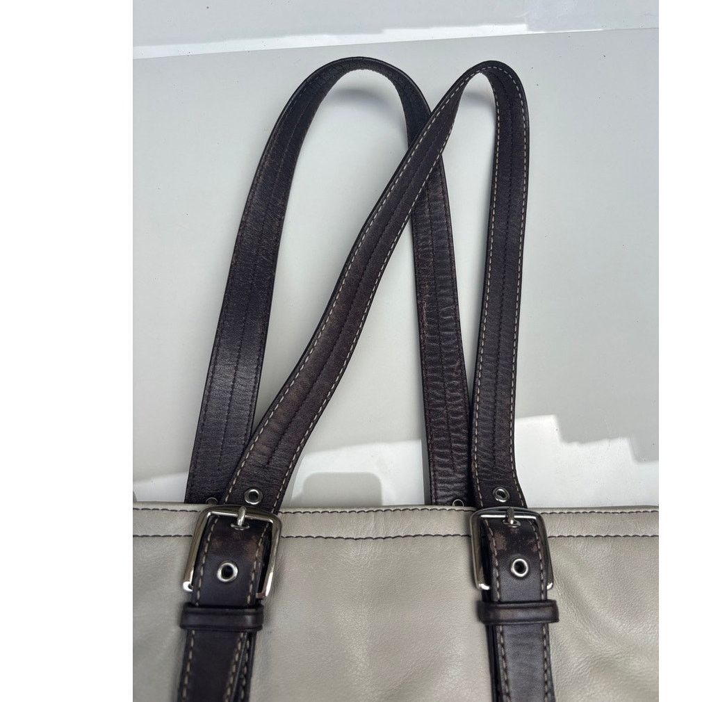 Coach Vintage COACH Hampton Small White Leather Tote Bag Size ONE SIZE - 6 Thumbnail