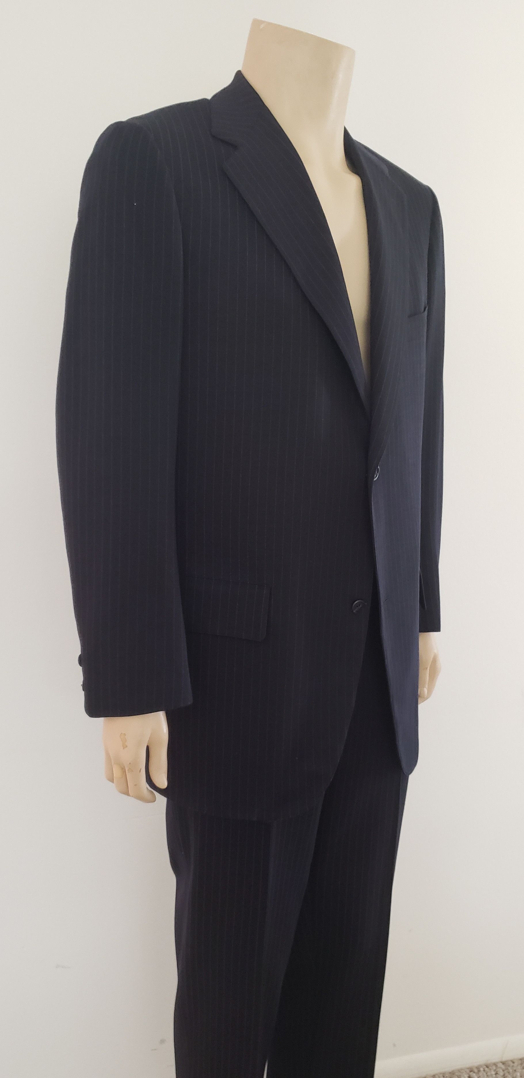Brooks Brothers Brooks Brothers 1970s men's suit 41L navy pinstripe Size 40L - 2 Thumbnail