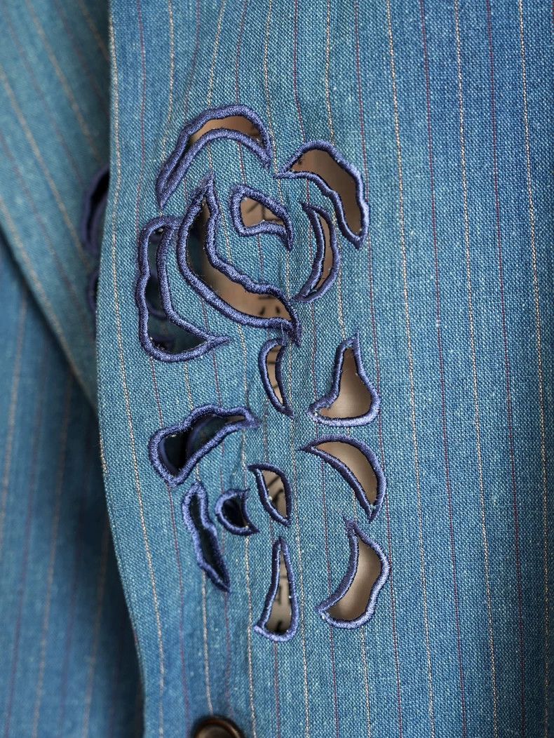 Yohji Yamamoto Yohji Yamamoto 96SS Rose Cutout Colored Thread Jacket 2503 Size US M / EU 48-50 / 2 - 7 Thumbnail