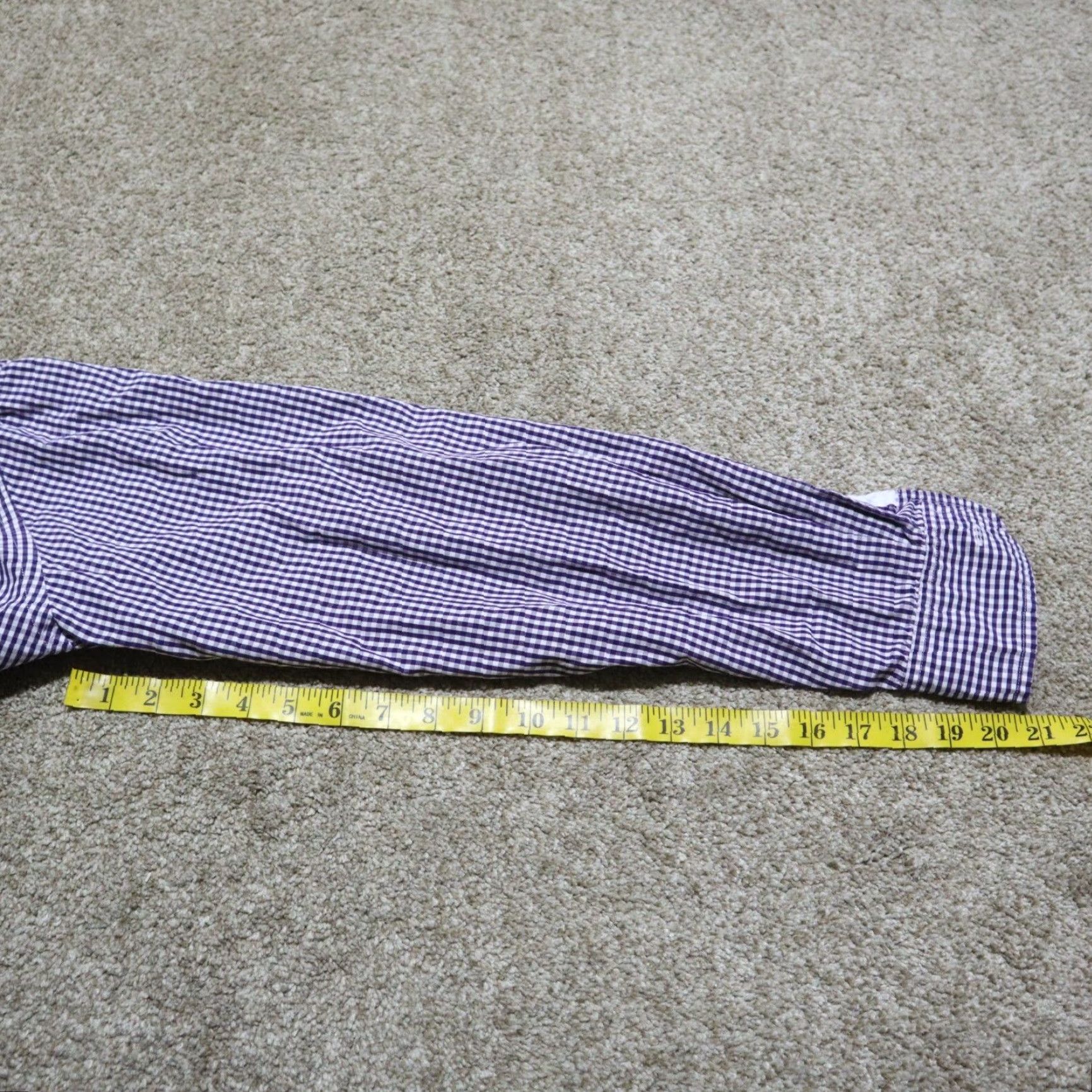 J.Crew VINTAGE J.CREW Checkered Shirt Adult Large Purple Slim Fit Button-Up Mens Size US L / EU 52-54 / 3 - 7 Thumbnail