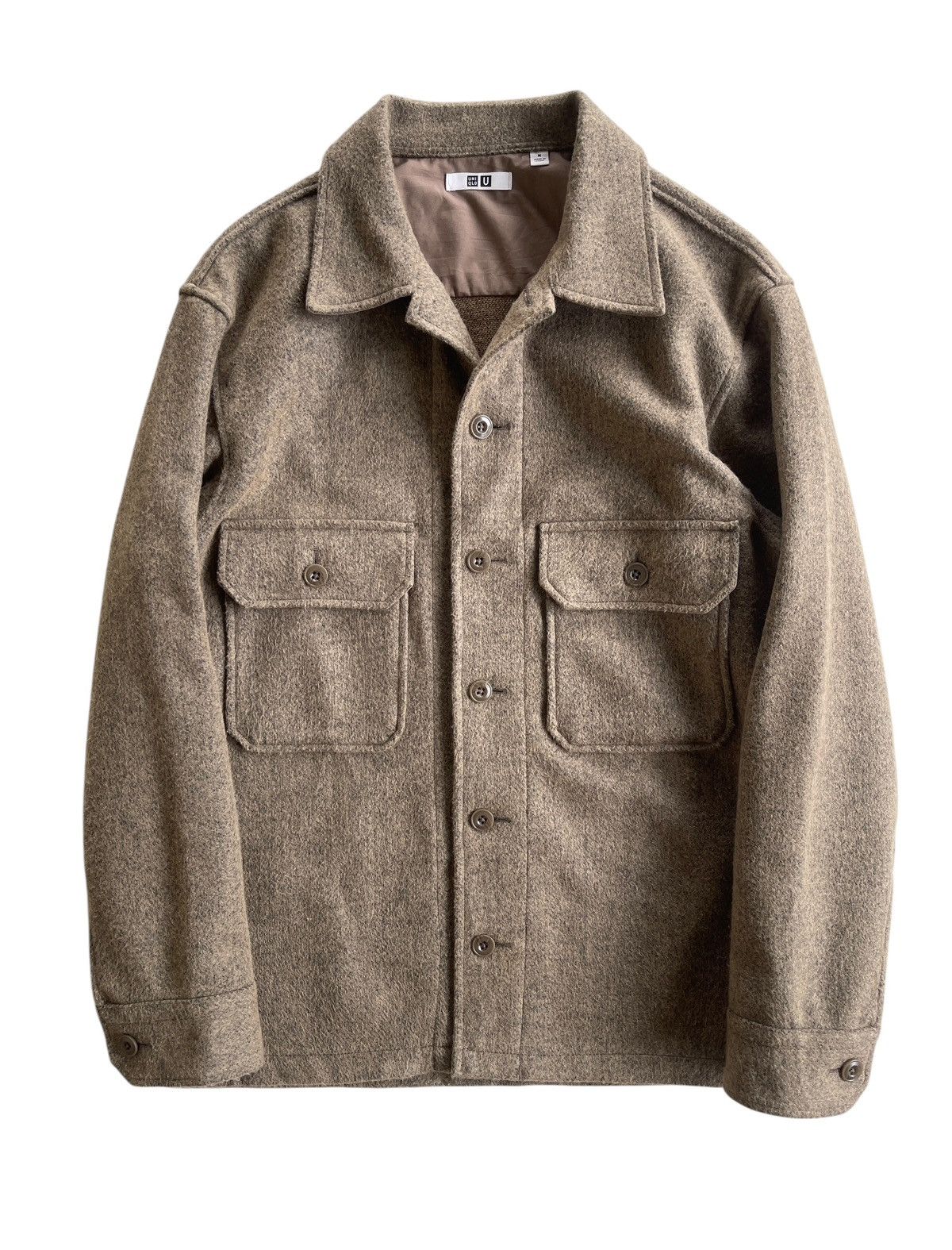 Japanese Brand × Lemaire × Uniqlo Uniqlo X Lemaire Sandy Beige Shirt Size US M / EU 48-50 / 2 - 1 Thumbnail