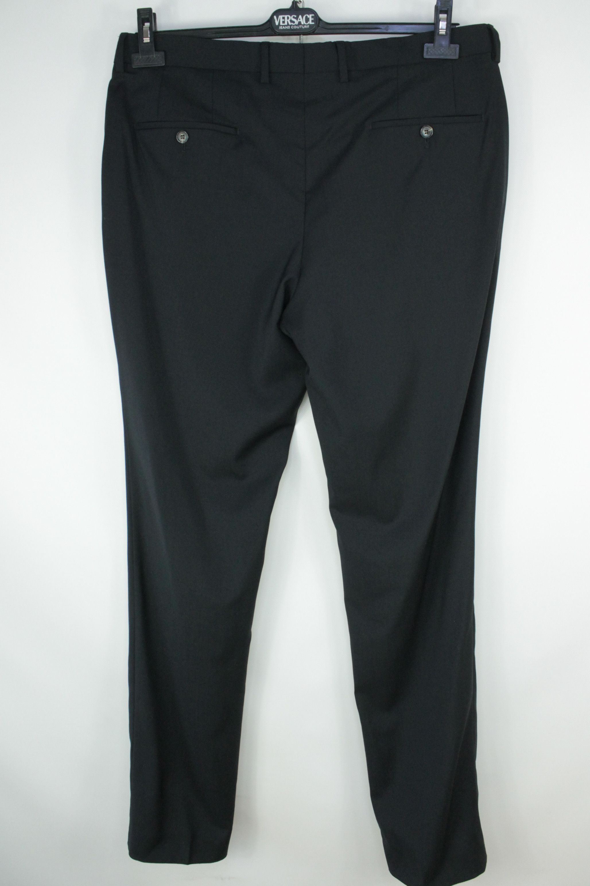 Hugo Boss Hugo Boss Huge/Genius Slim Fit Black Wool Suit Men's Size 44L - 14 Thumbnail