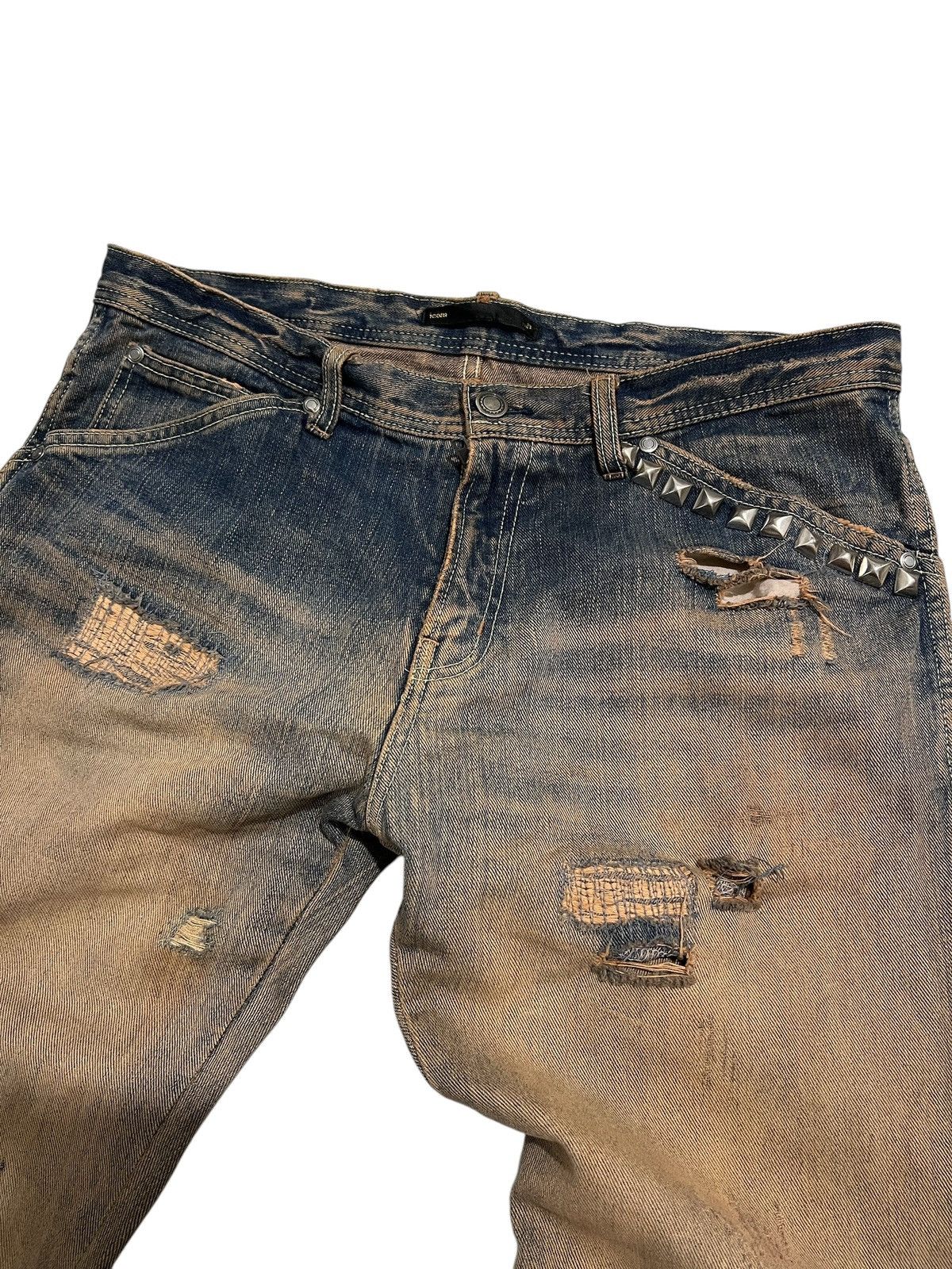 If Six Was Nine Icom japanese studed mudwash distressed clawmark jeans Size US 32 / EU 48 - 8 Thumbnail