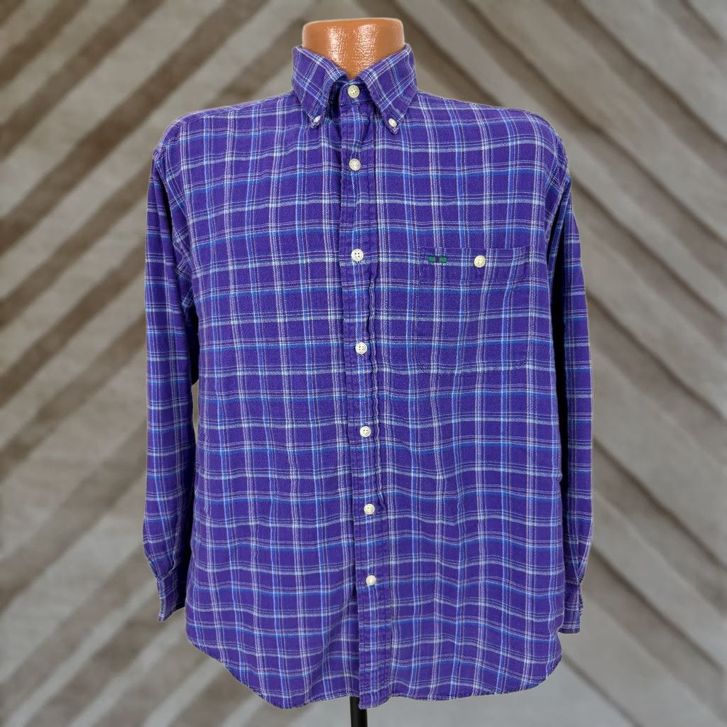 Alexander Julian VINTAGE Alexander Julian Shirt Men M Plaid Lightweight 90s Casual Button-Up Collared Long Sleeve Purple Size US M / EU 48-50 / 2 - 1 Thumbnail