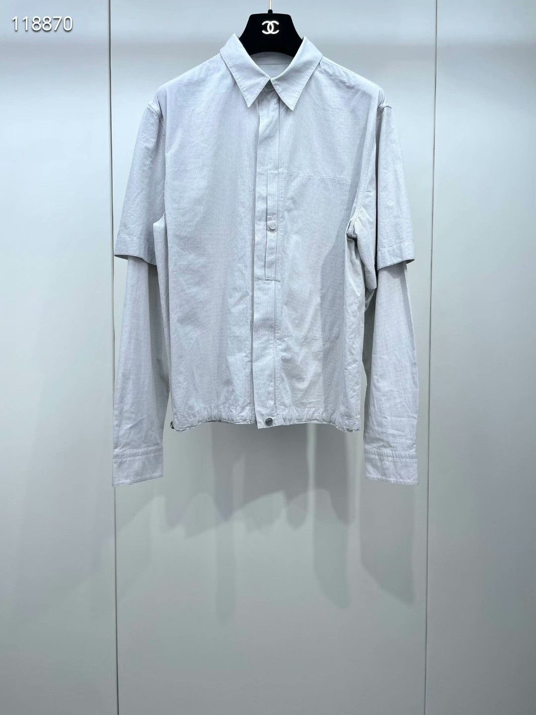 Hermes Hermes SS24 Seersucker Fake Two-Piece Shirt Size US S / EU 44-46 / 1 - 1 Thumbnail