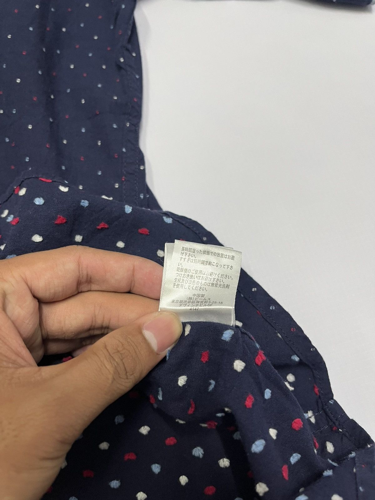 Japanese Brand 🇯🇵Beams heart polka dot shirt Size US XL / EU 56 / 4 - 8 Thumbnail