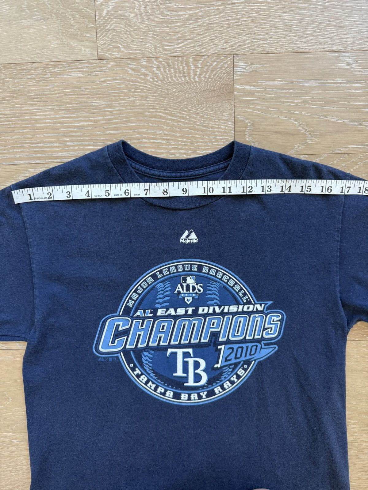 Majestic 2010 Tampa Bay Rays Baseball MLB AL East Champions Shirt Size L / US 10 / IT 46 - 10 Thumbnail