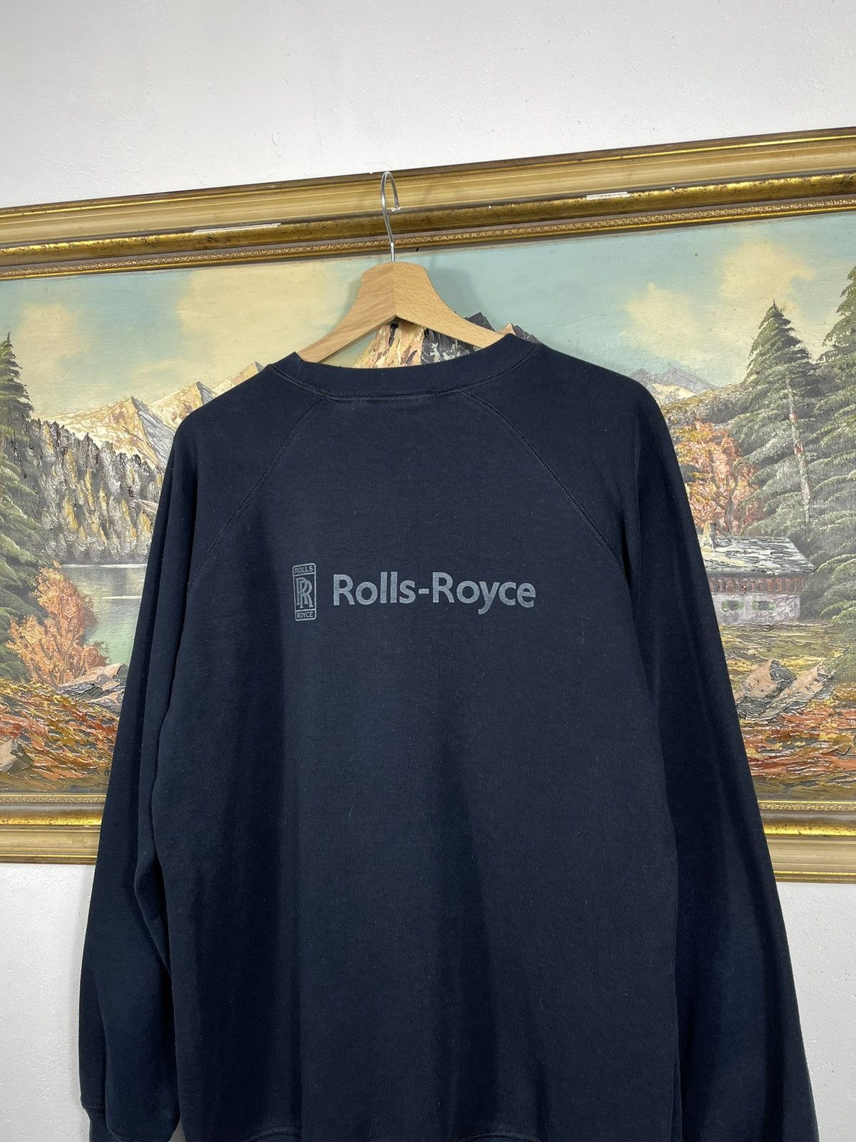 Vintage Navy Retro Y2k 00s Baggy Crewneck Rolls Royce Racing Luxury Size US L / EU 52-54 / 3 - 8 Thumbnail
