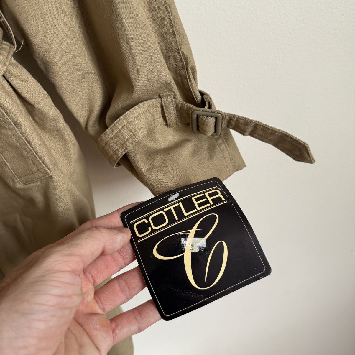 Vintage Cotler Trench Coat Women’s L Belted Double Breasted New Tags Size L / US 10 / IT 46 - 3 Thumbnail
