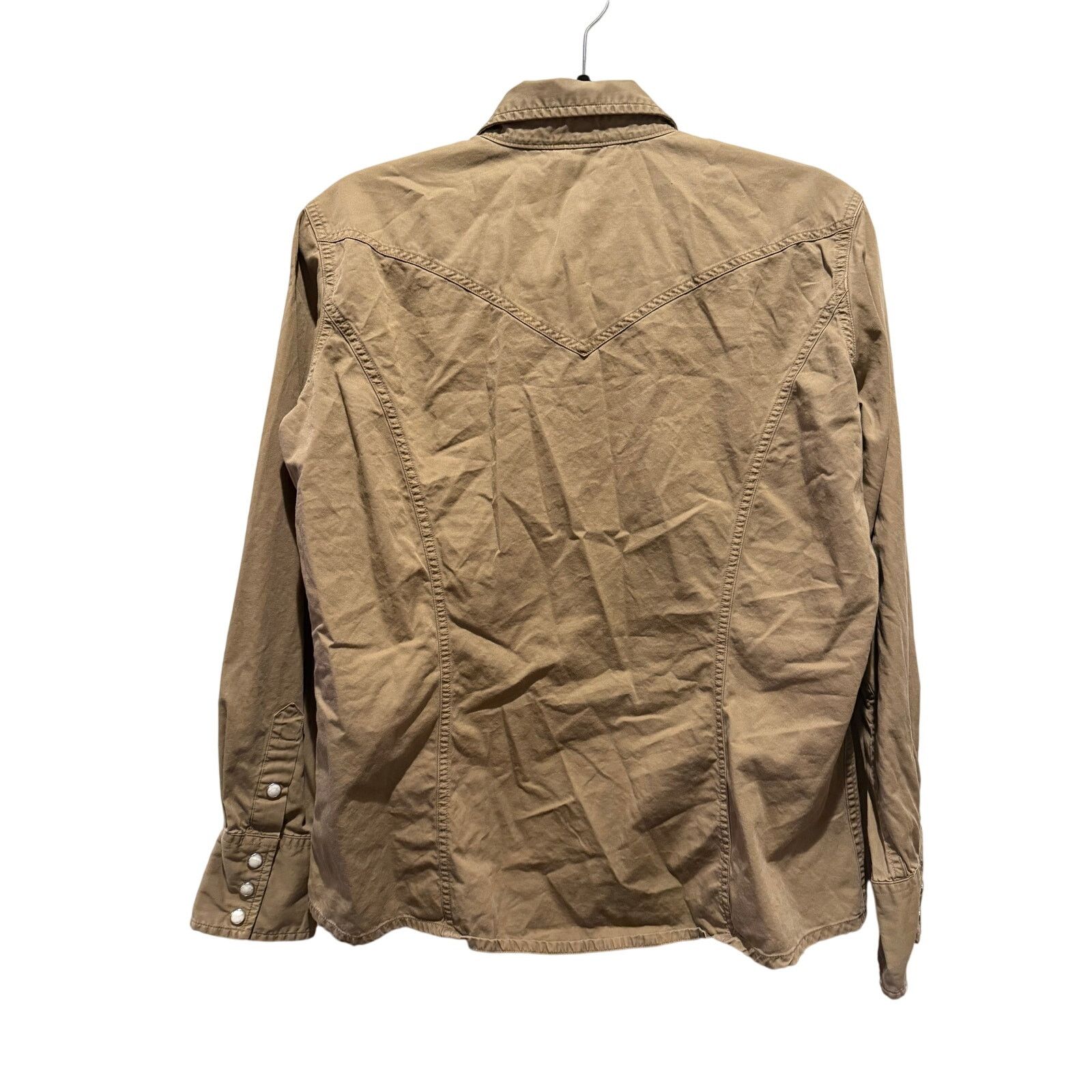 Carhartt Carhartt Western Snap Shirt Tan 100% Cotton Long Sleeve M Size M / US 6-8 / IT 42-44 - 3 Thumbnail