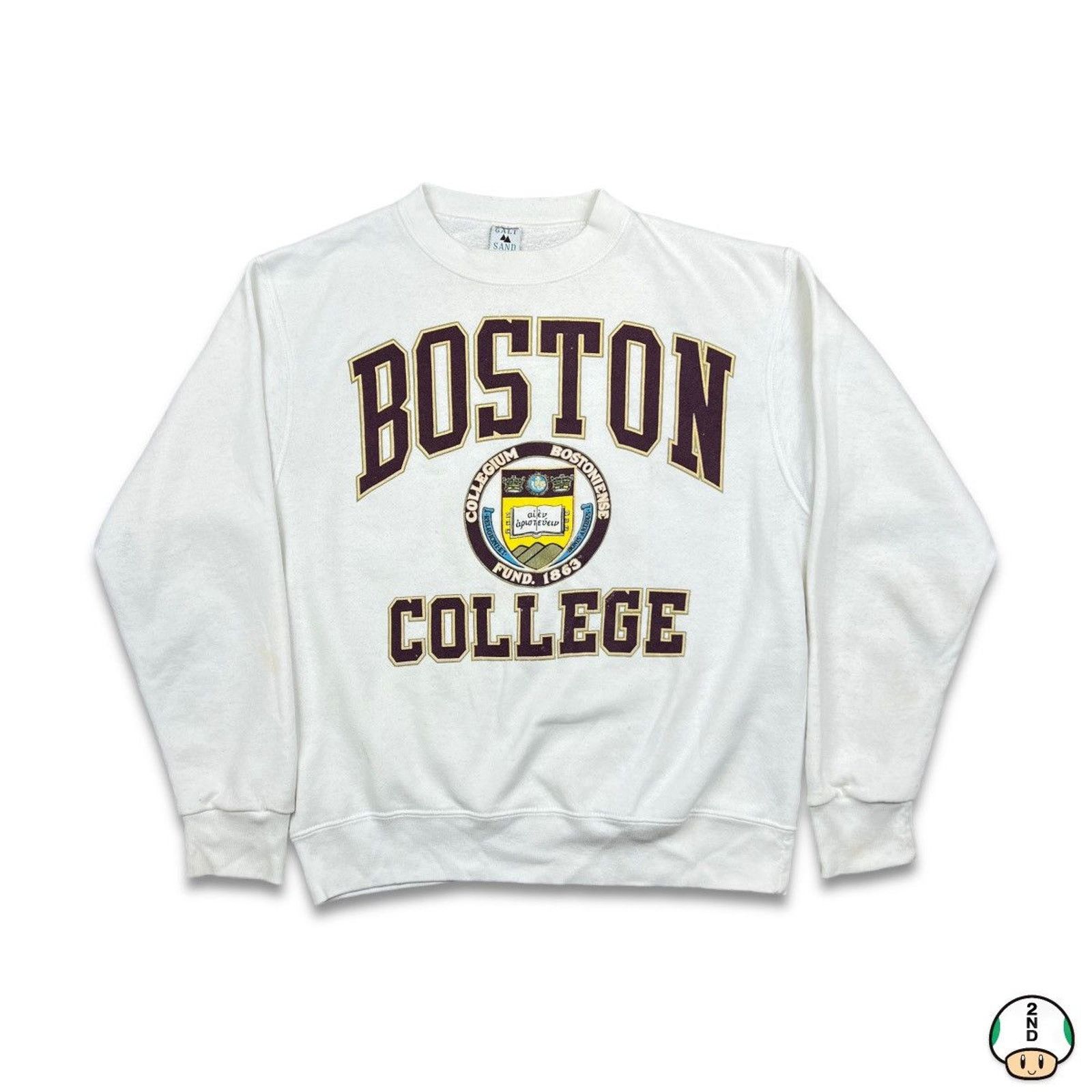 Vintage Vintage 90s Boston College Sweatshirt Collegiate Pullover Size US L / EU 52-54 / 3 - 1 Thumbnail