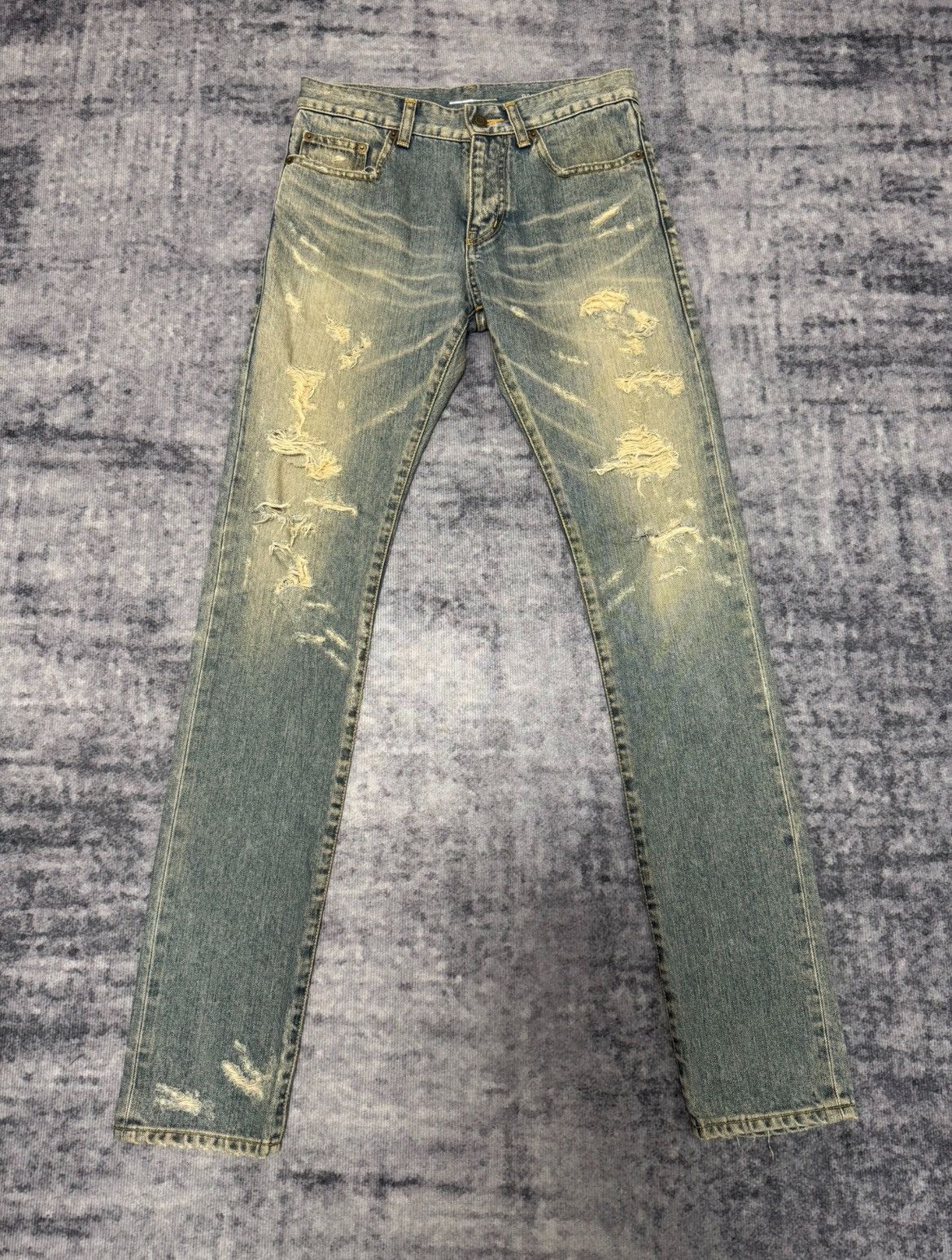 Hedi Slimane × Saint Laurent Paris 13FW D02 Little Crash Jeans sz31 & 28 Size US 31 - 2 Thumbnail