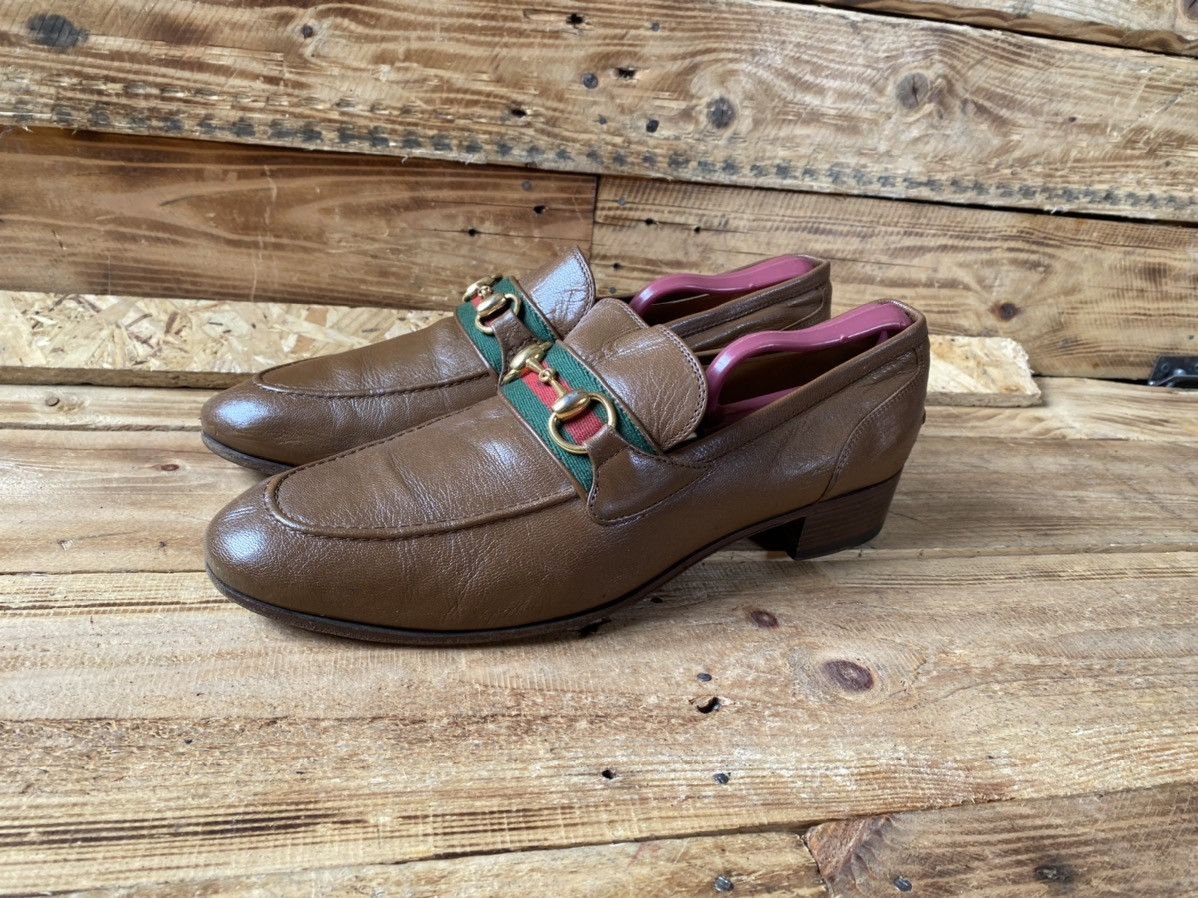 Gucci Gucci horsebit bixton 3 stripe leather loafers sz uk 7.5 Size US 8.5 / EU 41-42 - 1 Thumbnail
