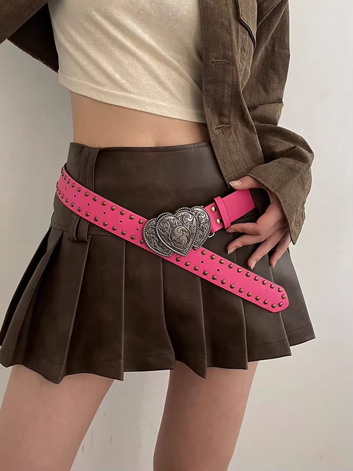 Other Retro Heavy Metal Rivets Punk Style Women’s Belt Size ONE SIZE - 1 Thumbnail
