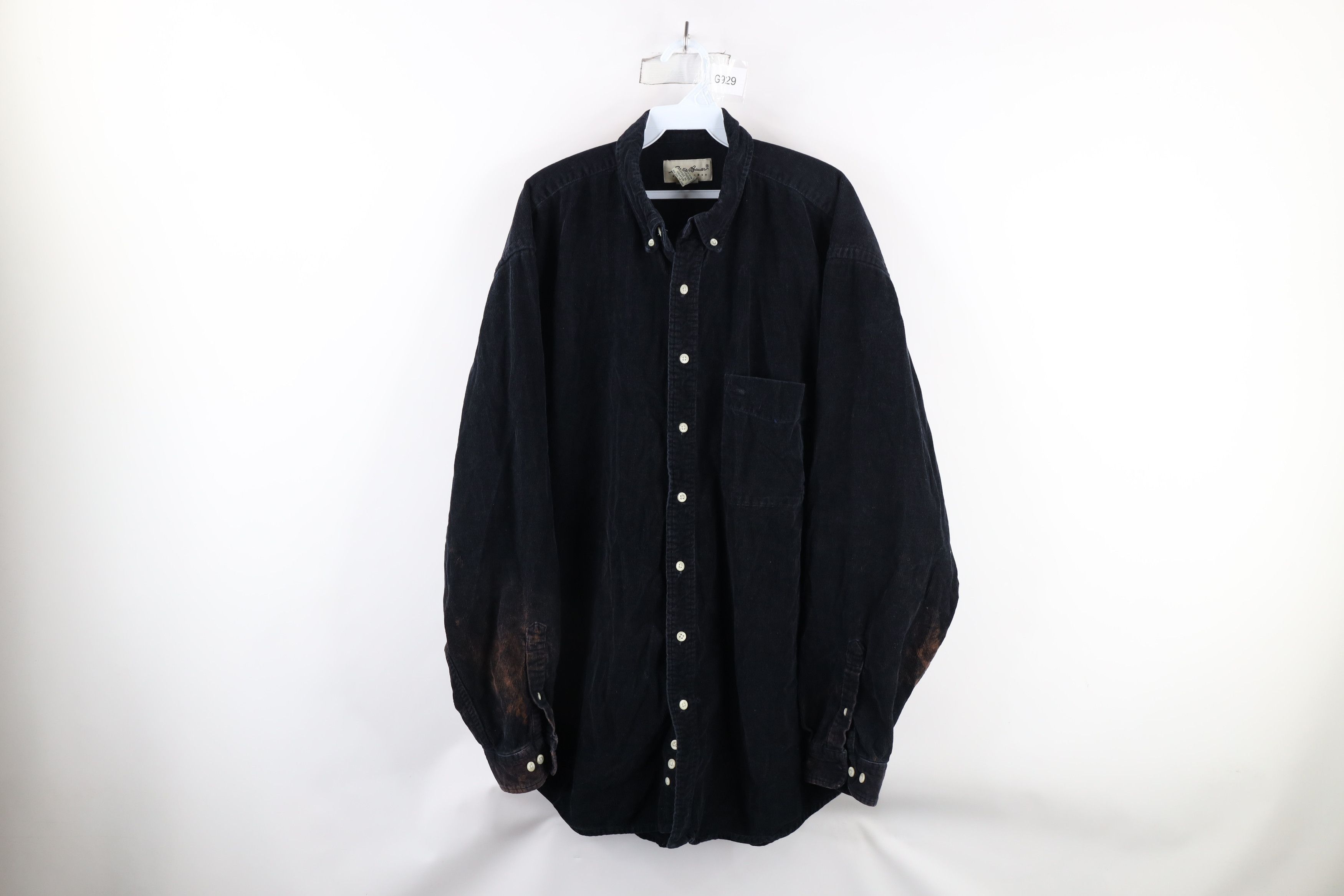 Eddie Bauer × Vintage Vintage 90s Eddie Bauer Collared Button Down Shirt Black Size US XL / EU 56 / 4 - 1 Thumbnail