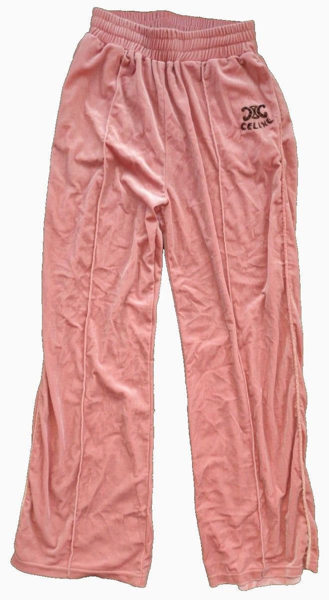 Celine Celine Paris Pink Satin Baggy Sweatpants Size 26" / US 2 / IT 38 - 1 Thumbnail