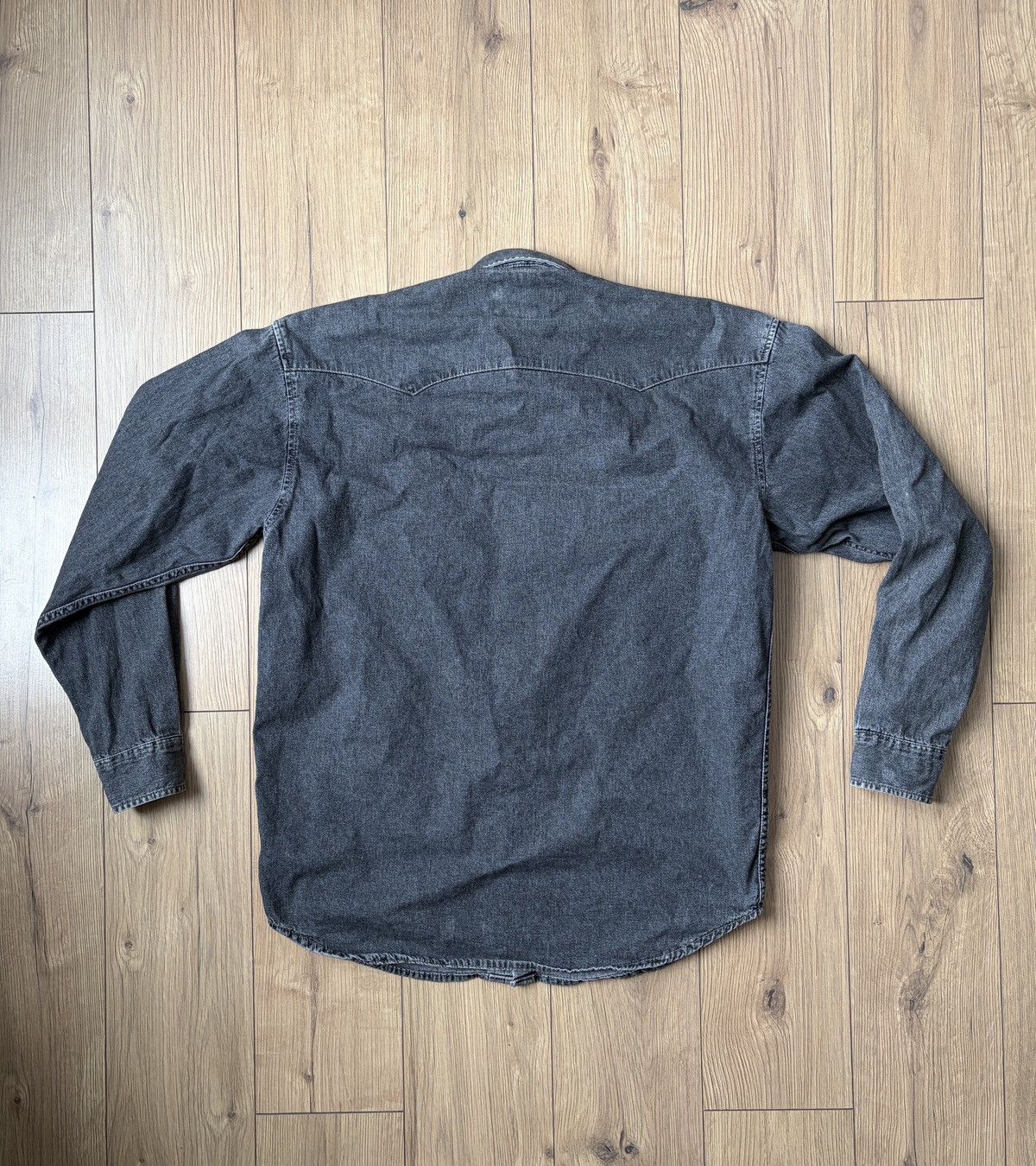 Levi's Vintage Clothing Levis Vintage Gray Heavy Denim Jeans Shirt Size US M / EU 48-50 / 2 - 12 Thumbnail