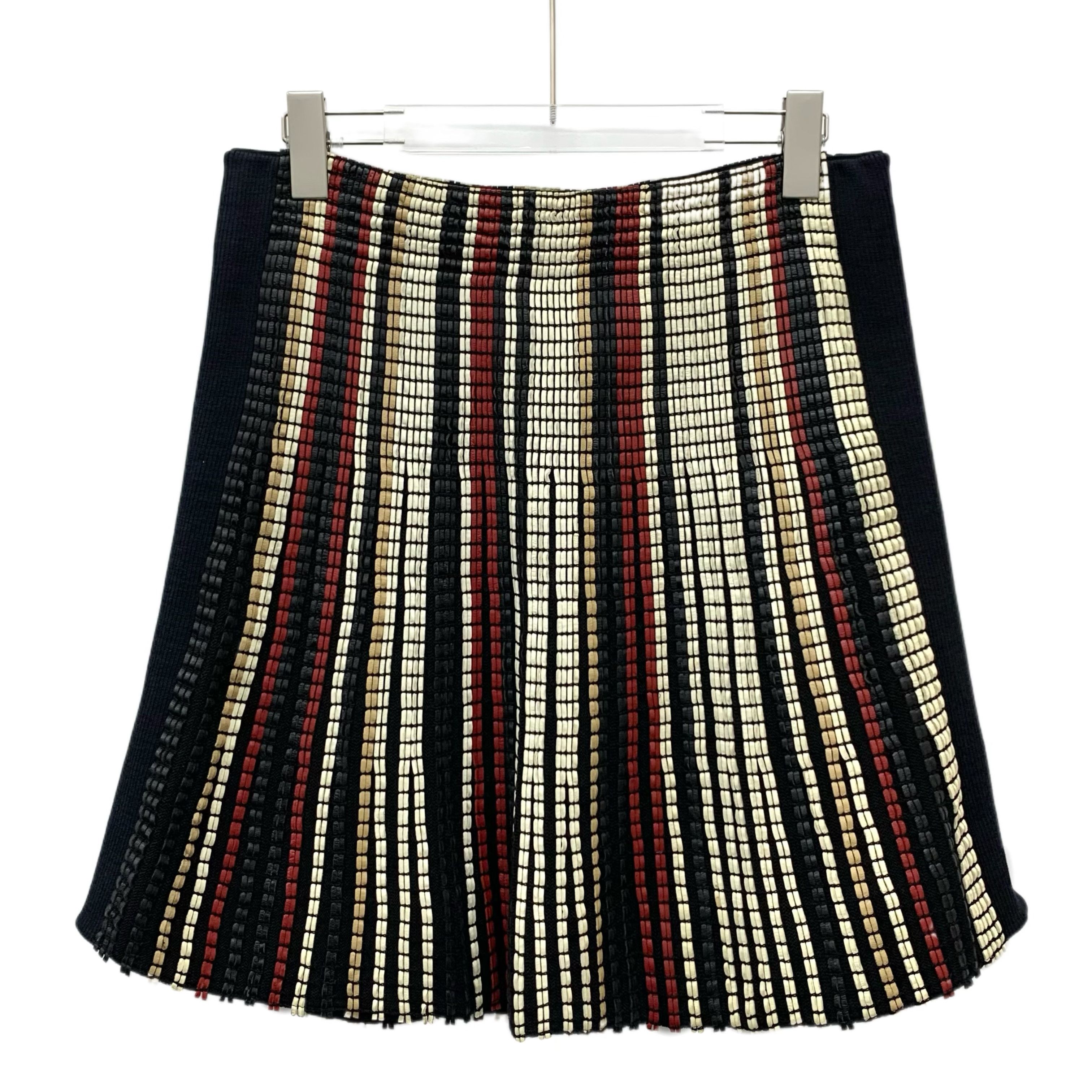 Louis Vuitton LV Stripe Knit Skirt Black (L) Size 30" / US 8 / IT 44 - 1 Thumbnail