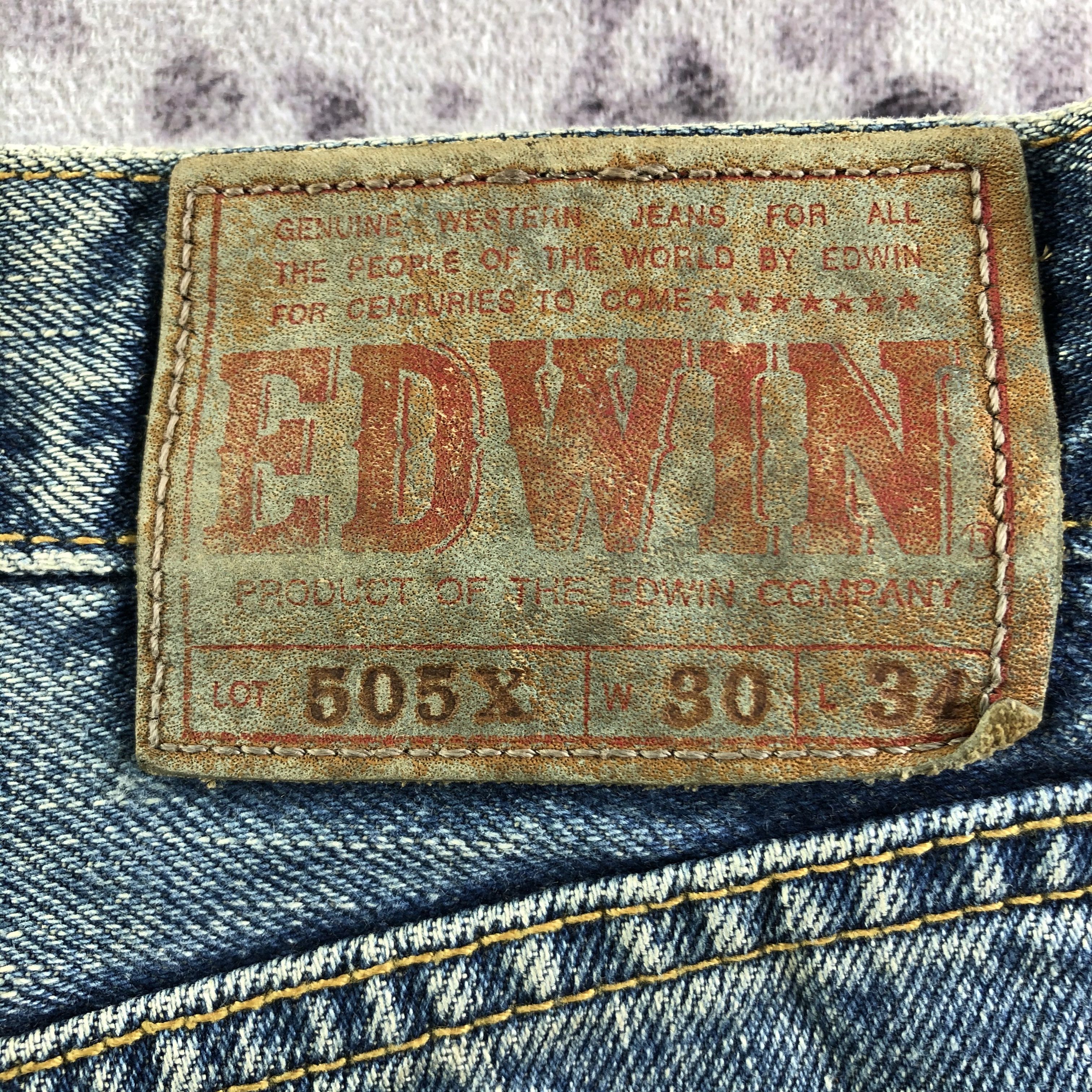 Edwin Vintage 90s Edwin 505 Selvedge Jeans-JM3600 Size US 31 - 5 Thumbnail