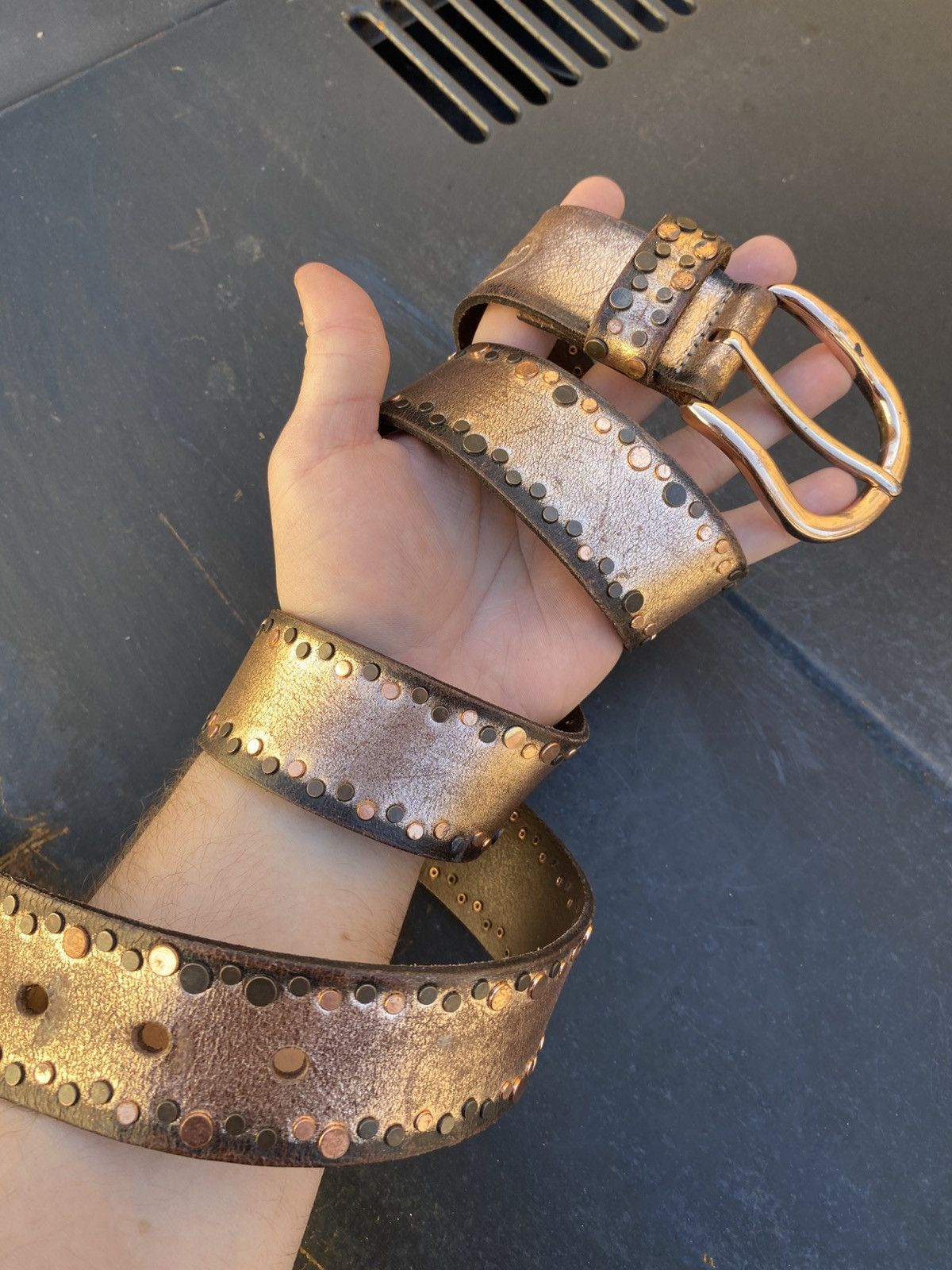 Vintage Belt vintage japanese distressed rhinestones simon style Size ONE SIZE - 1 Thumbnail