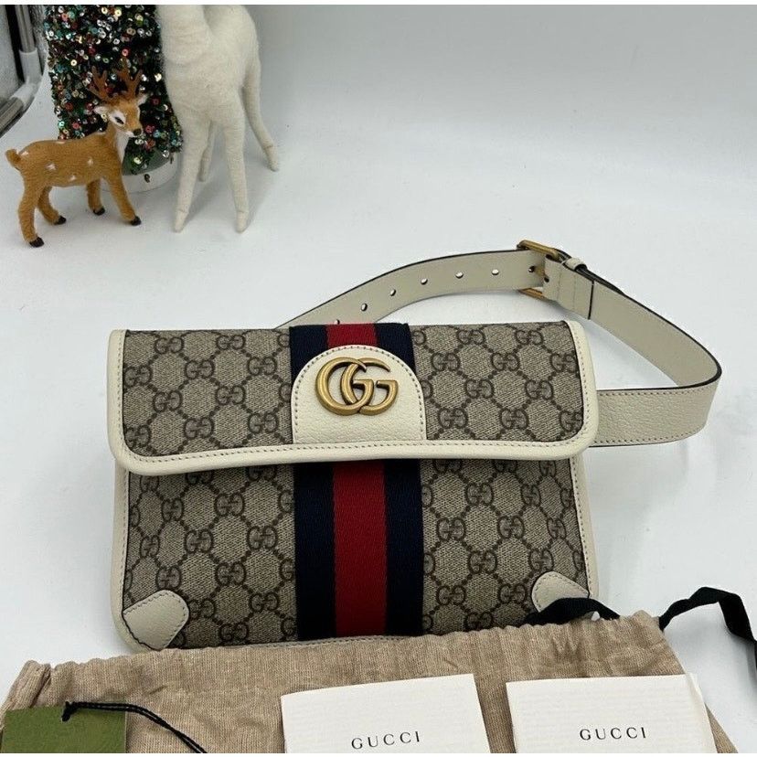 Gucci Gucci brown/white GG canvas webOphedia Belt bag 80cm/32" Size ONE SIZE - 2 Thumbnail
