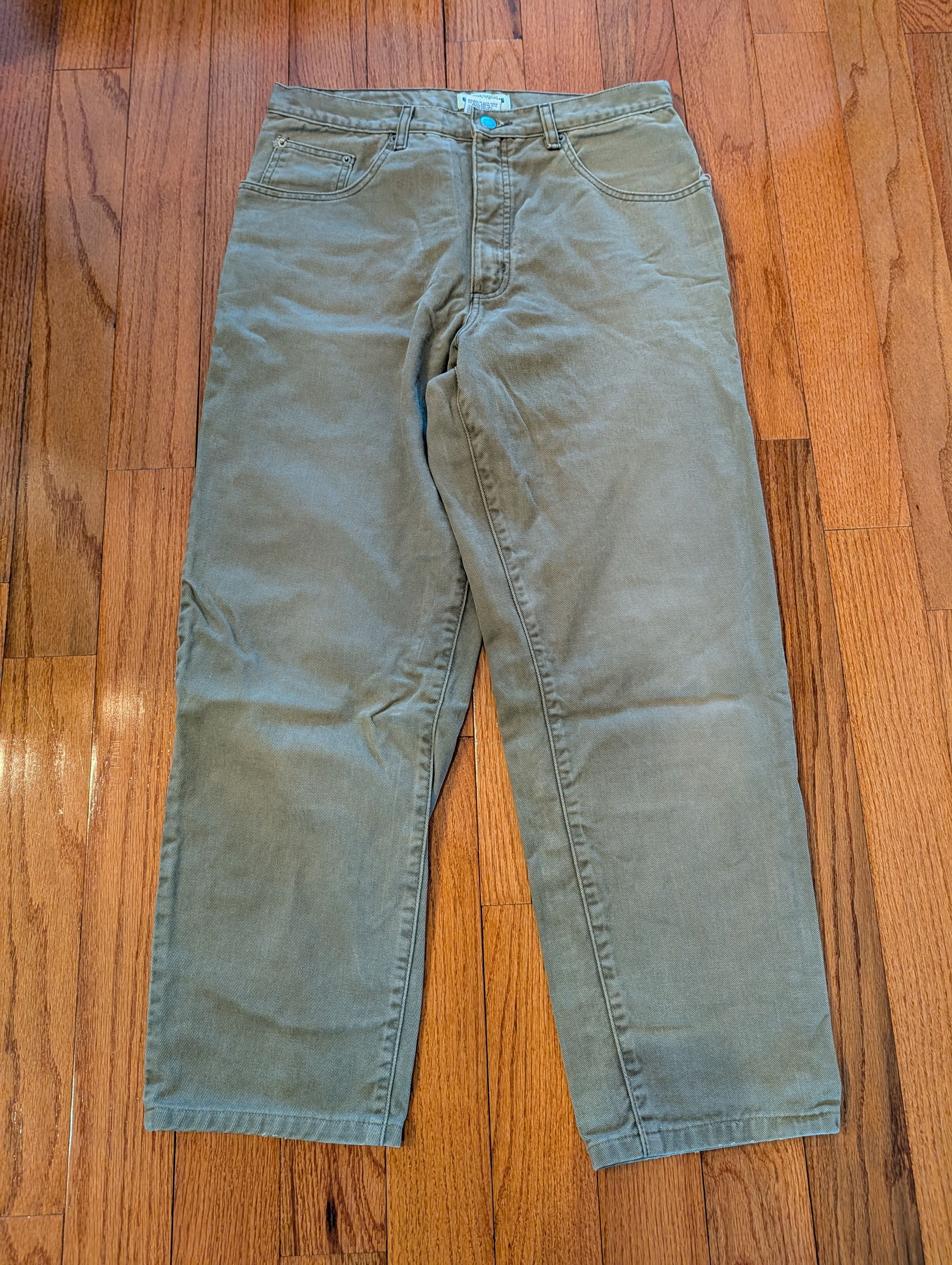 Guess Vtg Guess Jeans American Tradition Baggy 90s Tan Khaki Size US 33 - 5 Thumbnail