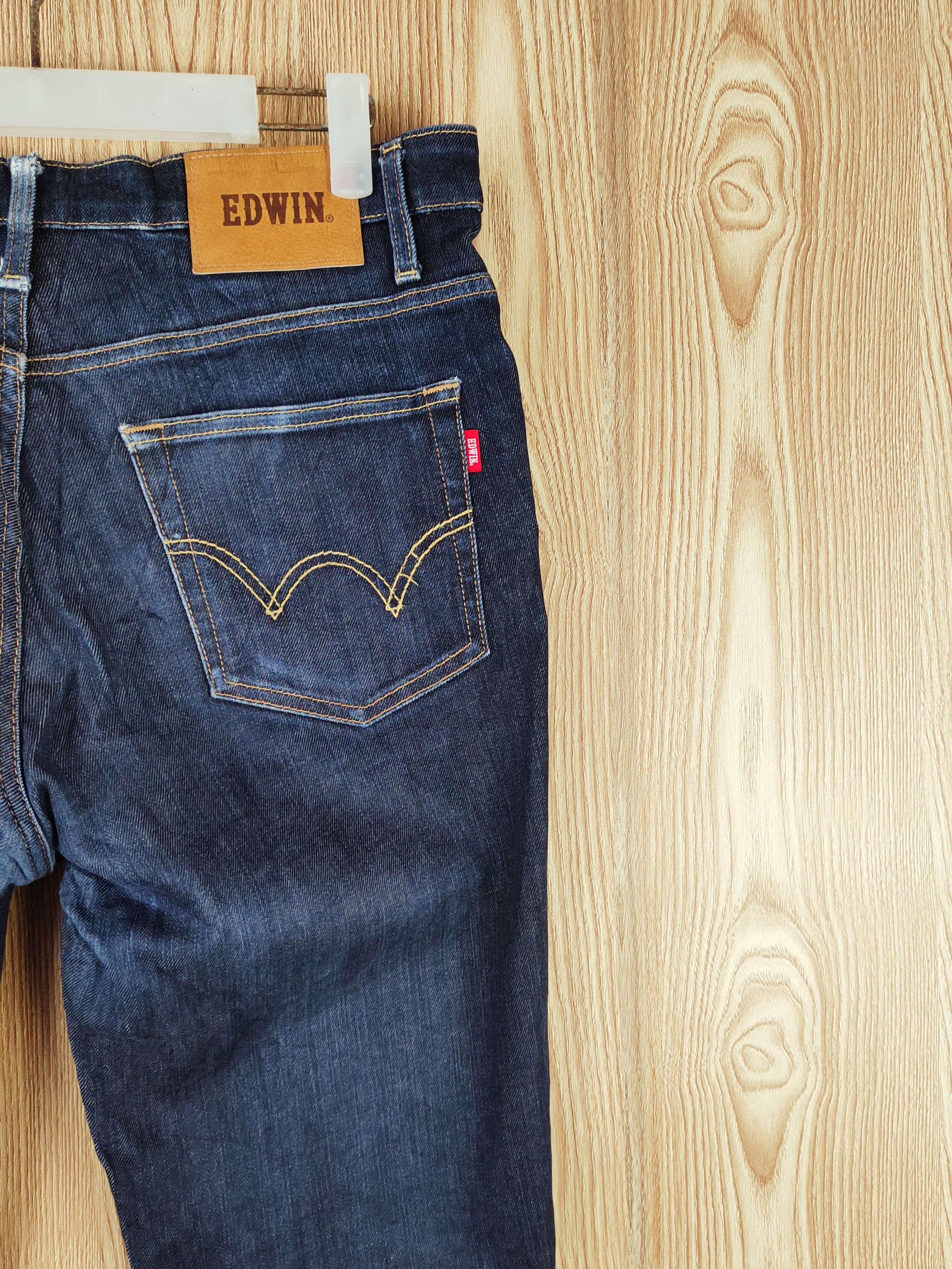 Edwin Edwin Dark Blue Distressed Ripped Jeans#S2695 Size US 31 - 12 Thumbnail