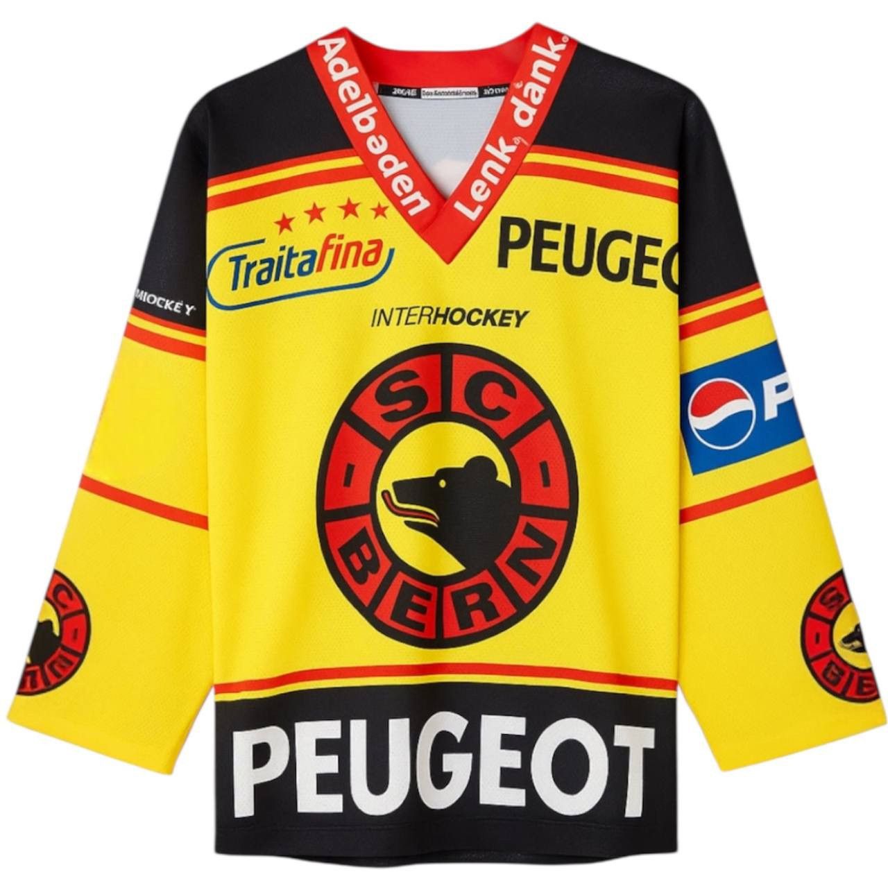 RARE SC BERN SWITZERLAND SIGNED HOCKEY JERSEY SHIRT YVELLE L