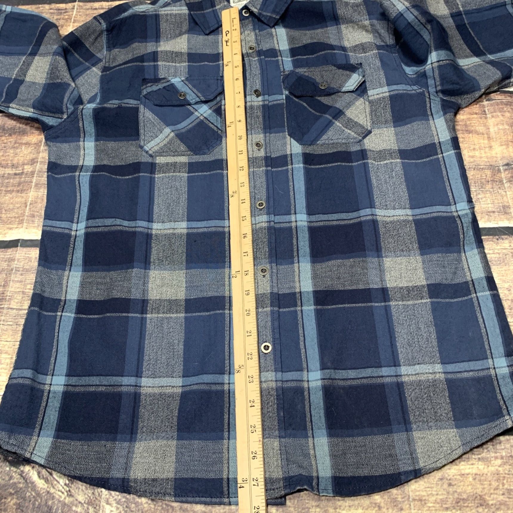 Vintage Overdrive Men's Flannel Shirt Blue Gray Plaid Size Medium Size US M / EU 48-50 / 2 - 4 Thumbnail