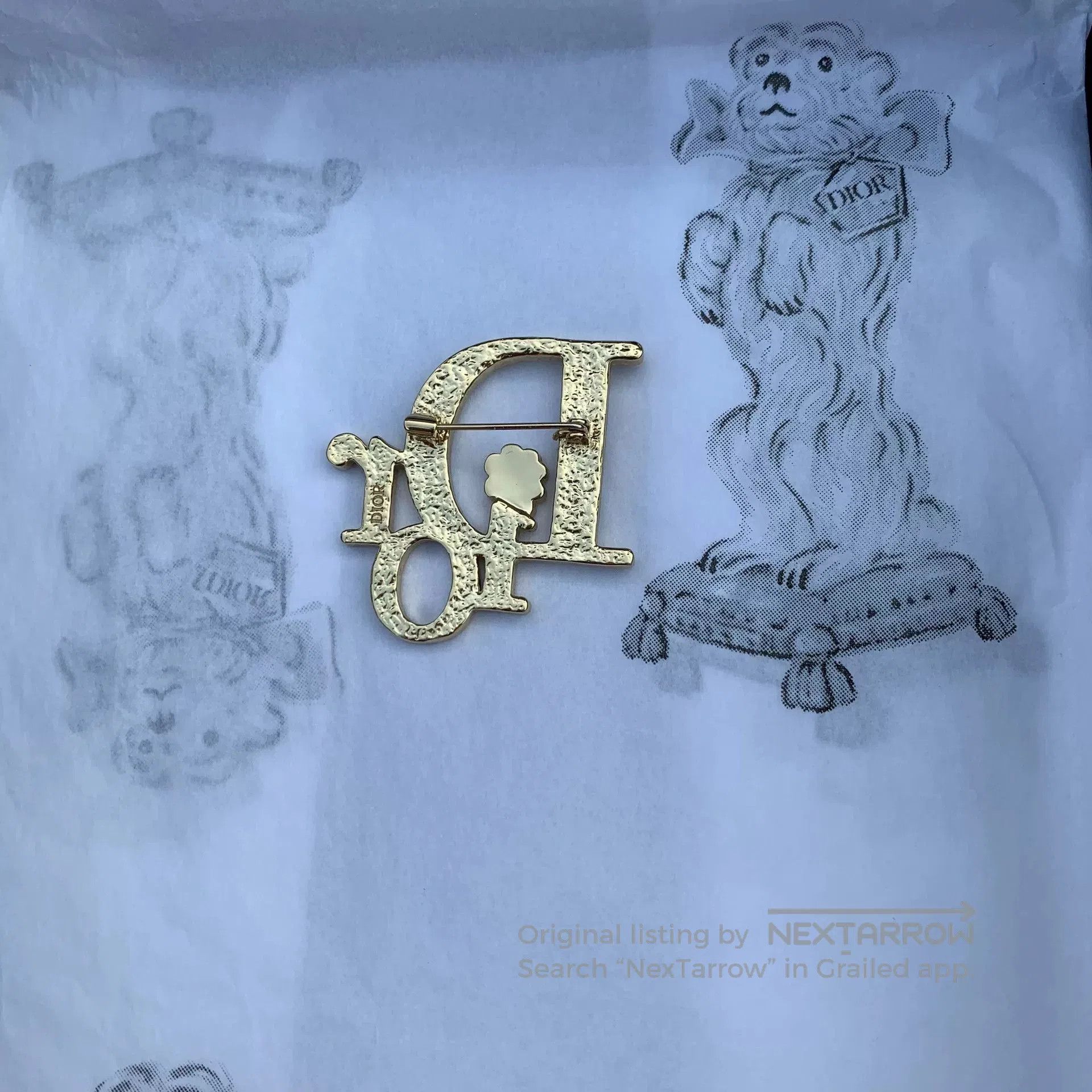 Dior Dior Letter Flower Brooch. Size ONE SIZE - 3 Thumbnail