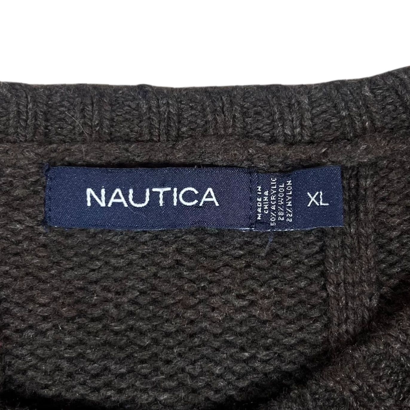 Nautica Nautica Classic Embroidered Mini Logo Brown Knit Jumper XL Men Wool Acrylic Blend Pullover Size US XL / EU 56 / 4 - 4 Thumbnail