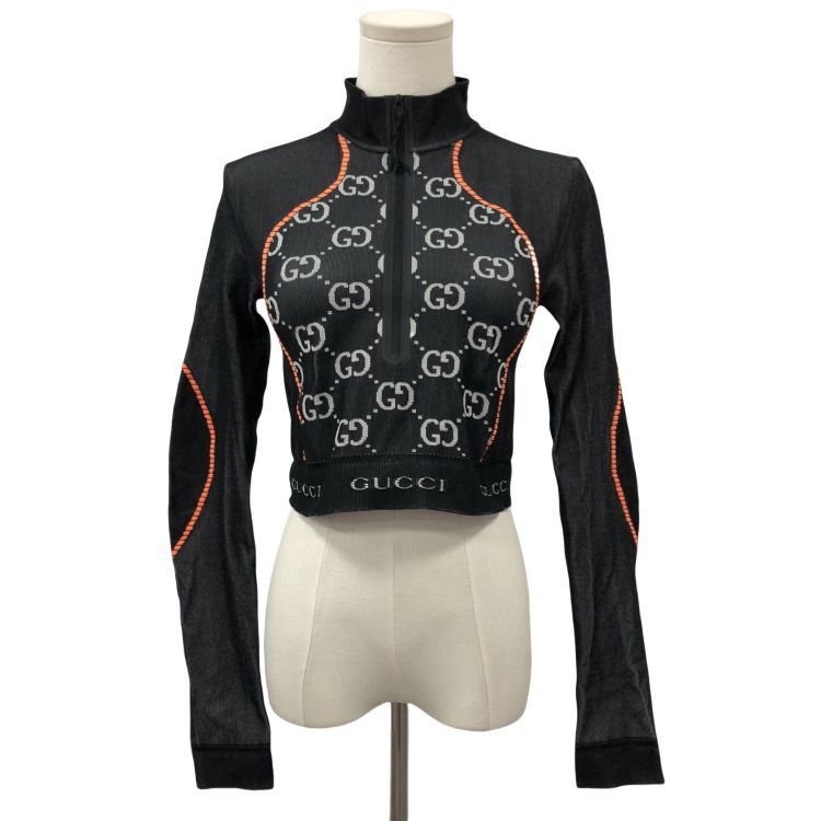 Gucci Gucci Monogram Quarter Zip Crop Top Size M Size M / US 6-8 / IT 42-44 - 1 Thumbnail