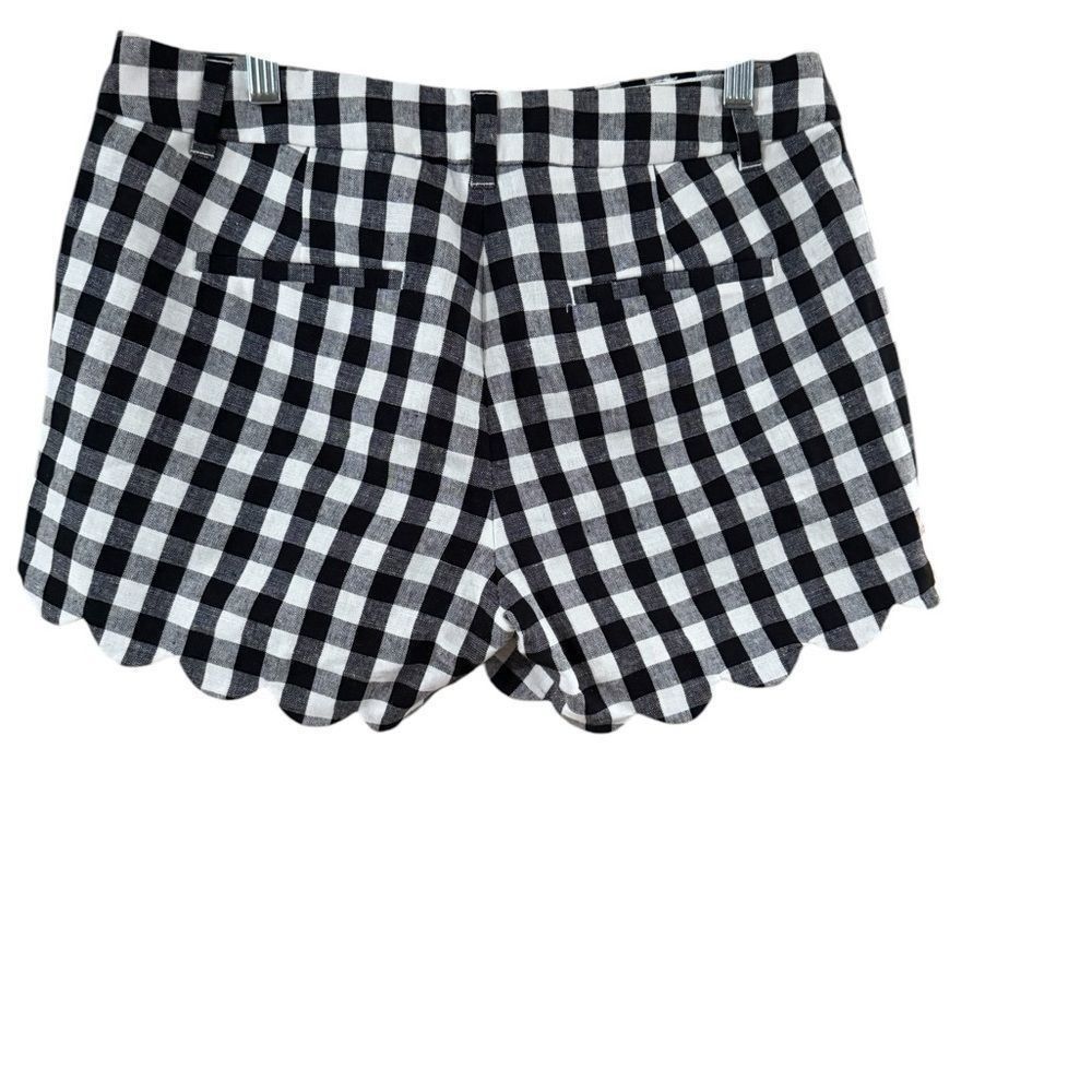 Other NWOTJ crew size 4, black-and-whitel gingham linen shorts Size 27" / US 4 / IT 40 - 3 Thumbnail