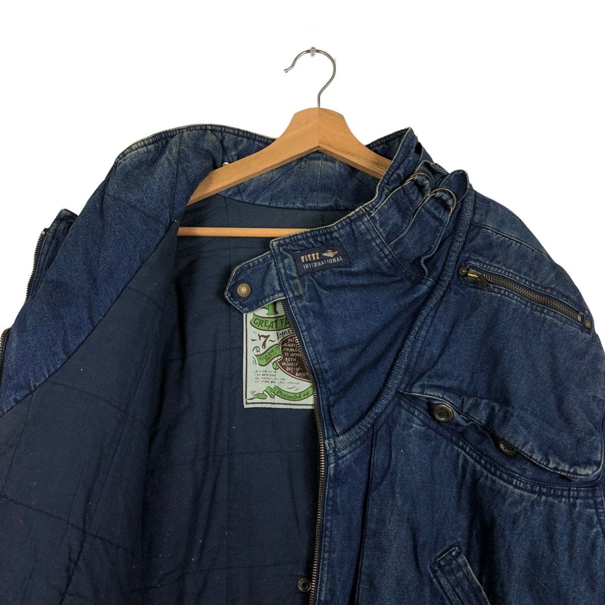 Hysteric Glamour 🔥Bondage Parachute Denim Bomber Jacket Fittz Japan Made Size US M / EU 48-50 / 2 - 8 Thumbnail